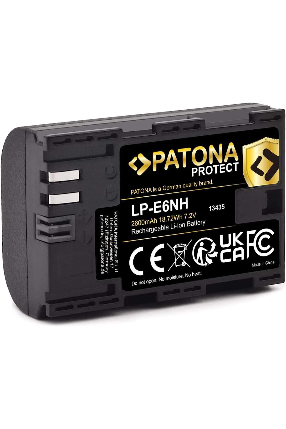 STOREMAX sivtcrt Protect V1 LP-E6NH pil (2600 mAh) kaliteli pil, NTC sensörlü ve V1 muhafazalı, akıllı p