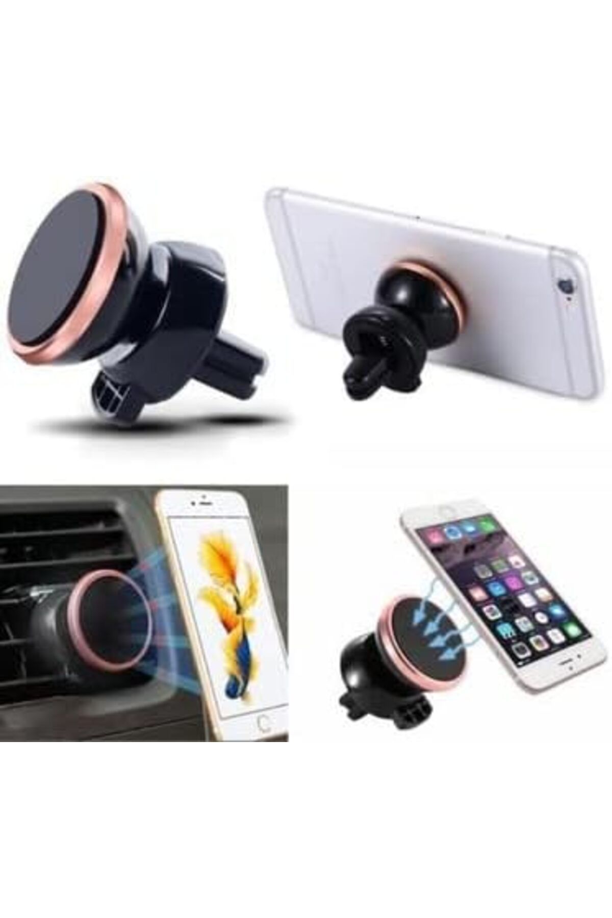 STOREMAX htpshopmx Mıknatıslı Telefon Tutucu Araç Izgara İçi Mandallı Telefon Tutucu Araba İçin Mık