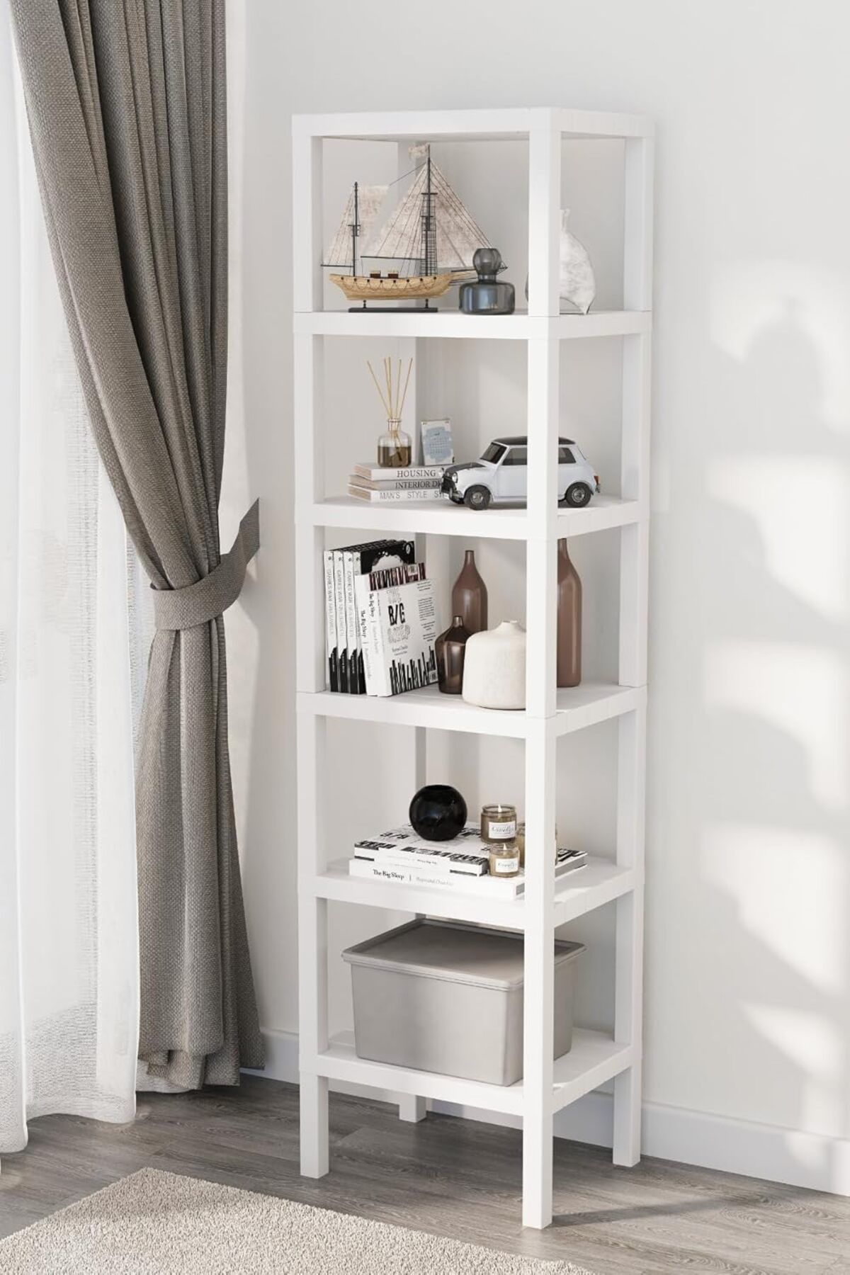 STOREMAX mrttnca Life 6 Katlı Plastik Beyaz Banyo Mutfak Rafı MIT1044 trndymrt 1087243