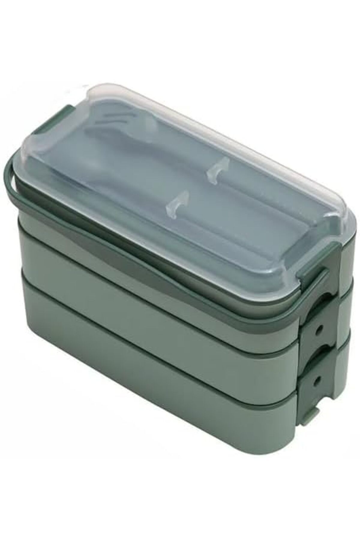 STOREMAX bystoreby Home 1260 ml 3 Katlı 6 Bölmeli BPA'sız PP Plastik Sefer Taşıma ve Beslenme Çantası,