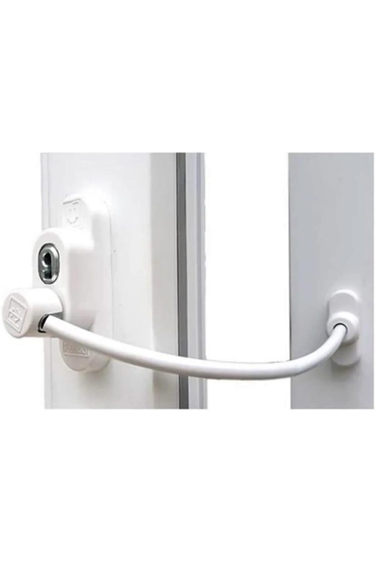 STOREMAX mrttnca Penkid Çelik Halatlı Kablolu Pvc Pencere Emniyet Çocuk Güvenlik Kilidi 5 ADET (BEYAZ) tr