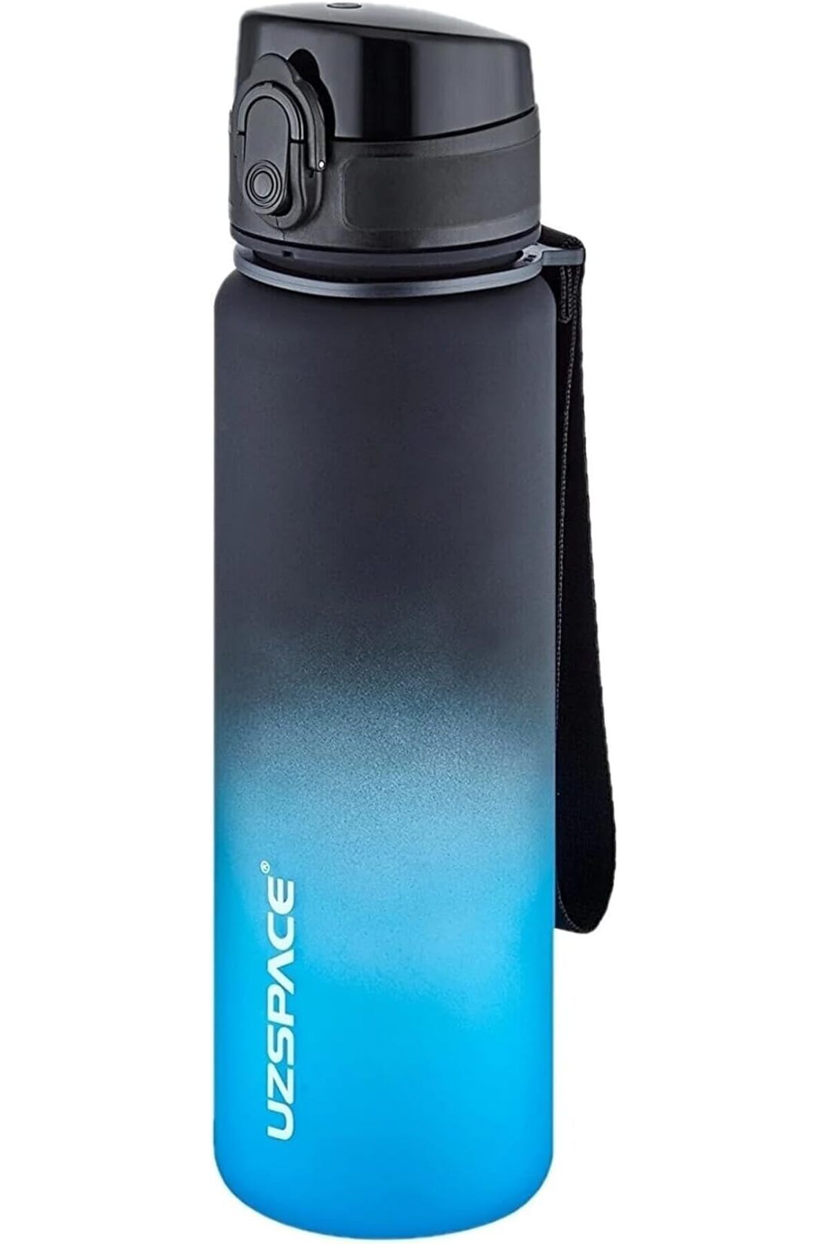 STOREMAX 500ml Soft Touch Çift Renk Motivasyon Tritan Su Matarası (Siyah-Mavi)