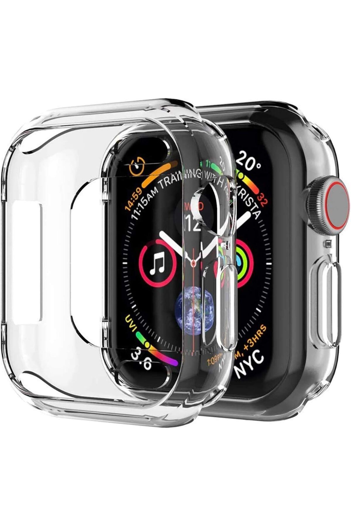 STOREMAX nffashopm Watch SE 40mm için Kılıf 360 Full Round Soft Silicone Şeffaf [Watch SE 40mm ile Uyumlu