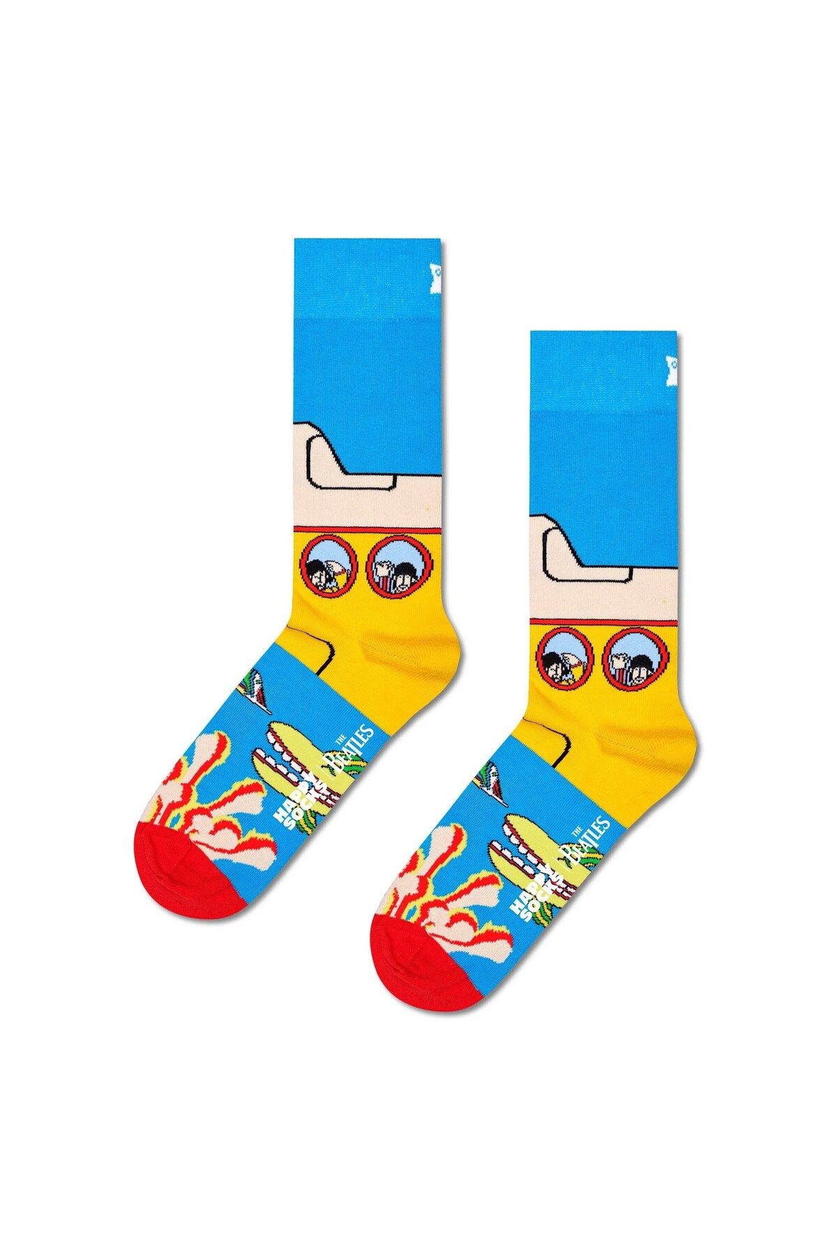 Happy Socks-Unisex Socken, 3er Pack - The Beatles Gift Set, Geschenkbox, Farb-Mix 4