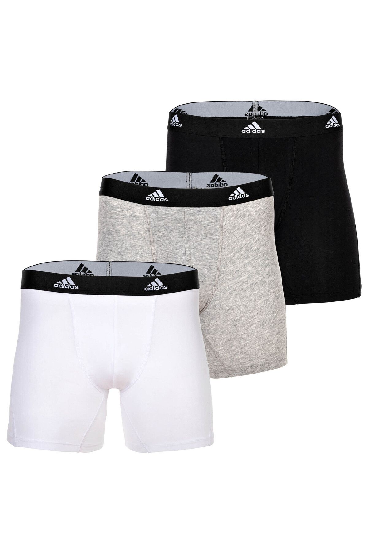 adidas-Herren Boxershorts, 3er Pack - Boxer Briefs, Active Flex Cotton, Logo 1