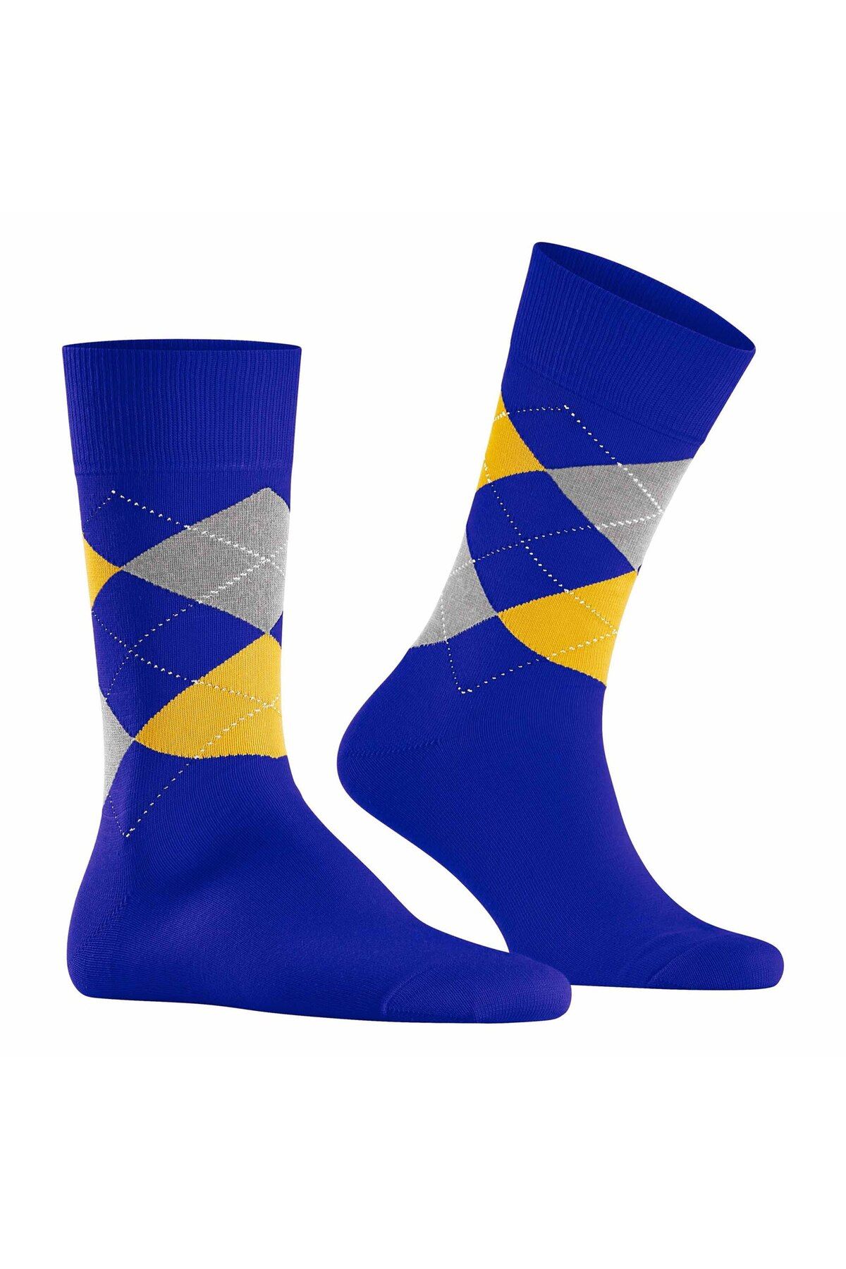 Burlington-Herren Socken - King, Baumwolle, Rautenmuster, Logoemblem 3