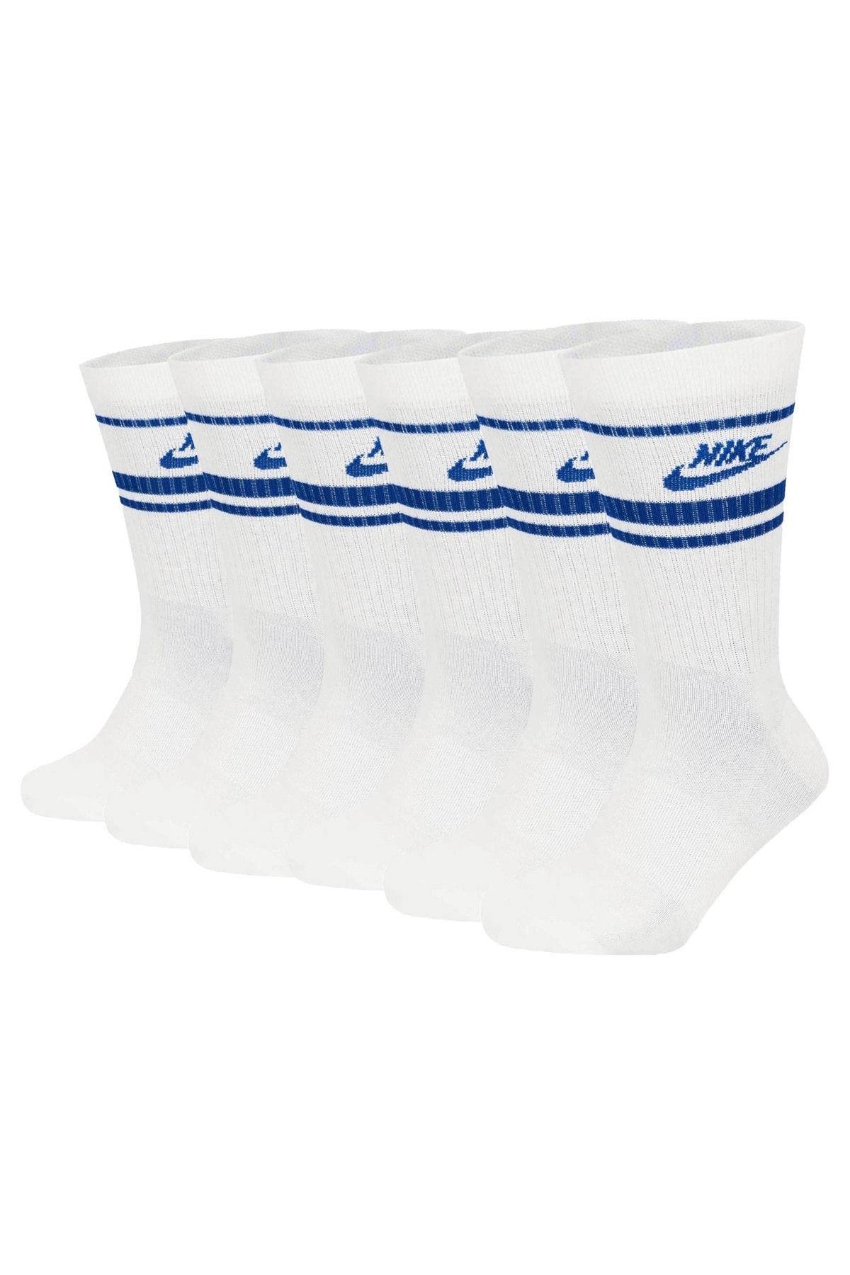 Nike-Unisex 6er Pack Sportsocken - Everyday Essential Stripe, einfarbig 1