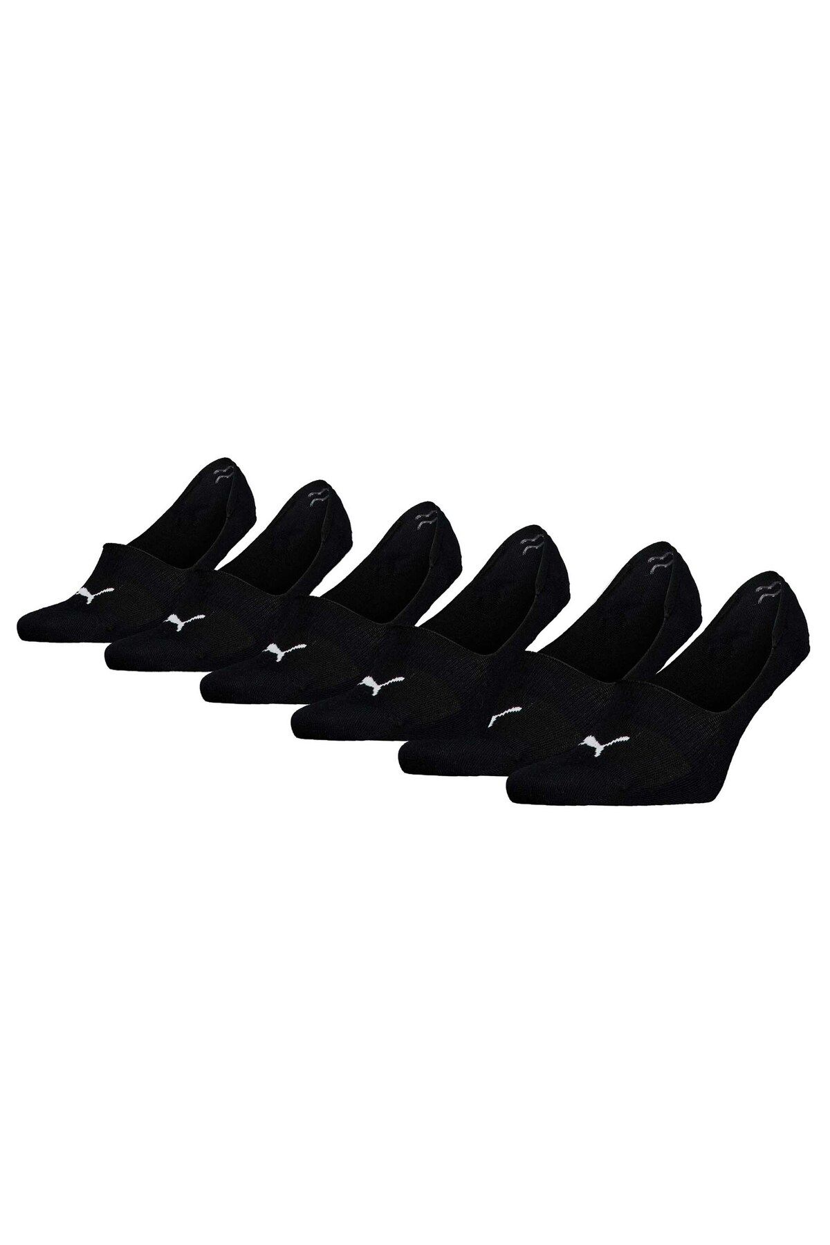 Puma-Unisex Füßlinge, 6er Pack - Footie, ECOM, einfarbig, Logo 1