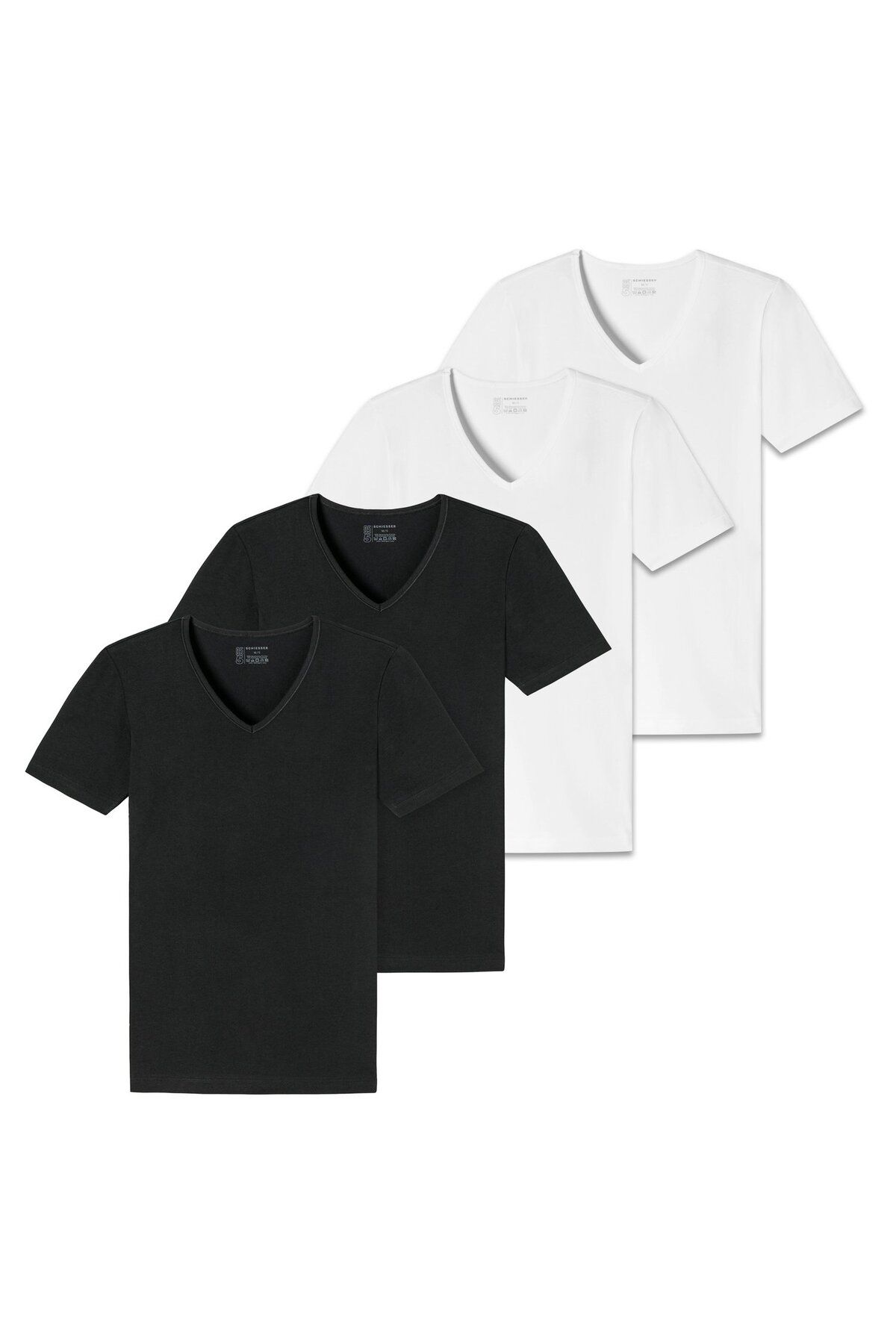 Schiesser-Herren T-Shirt 4er Pack - Serie "95/5", V-Ausschnitt, S-4XL 6