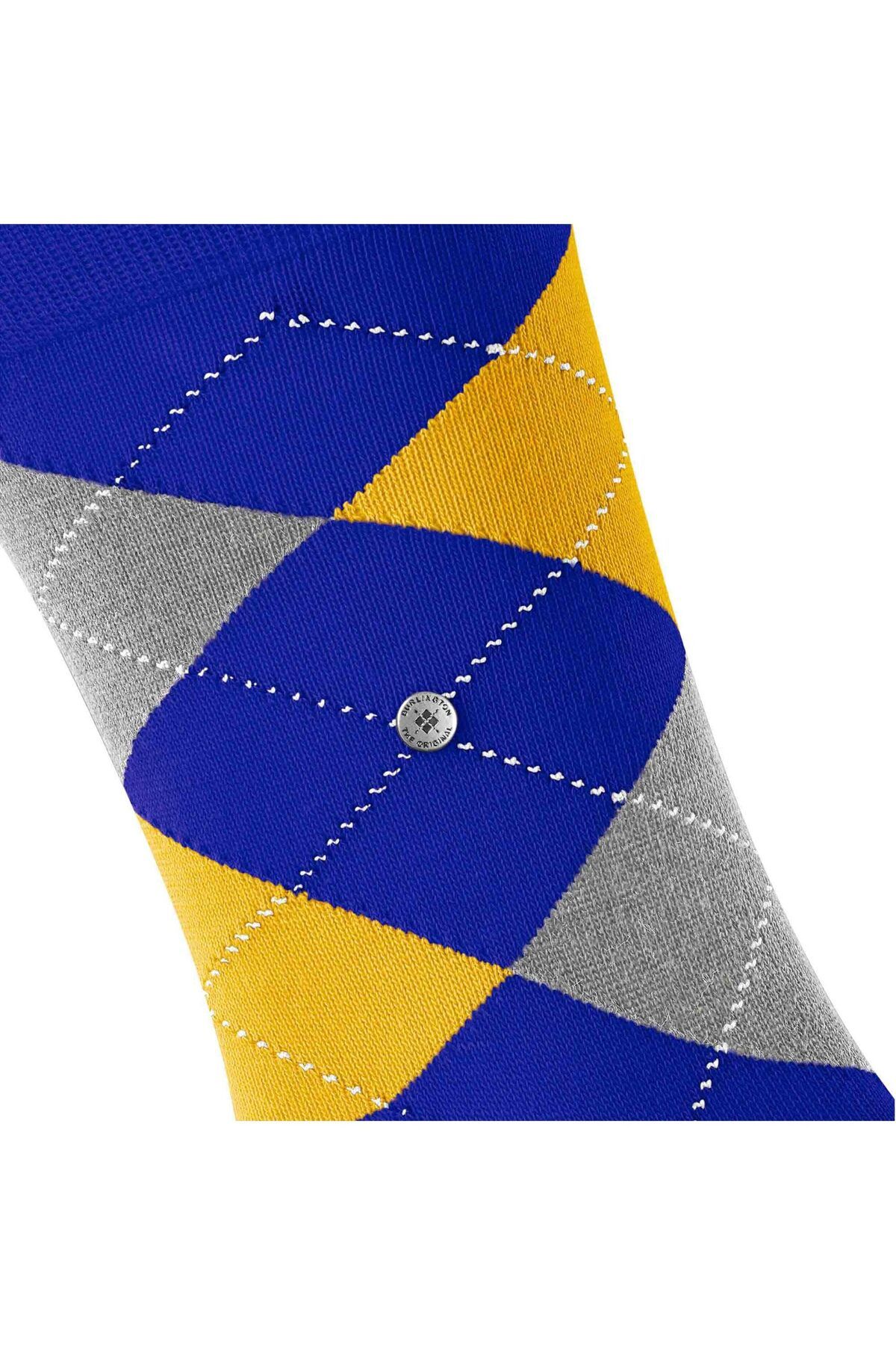 Burlington-Herren Socken - King, Baumwolle, Rautenmuster, Logoemblem 4
