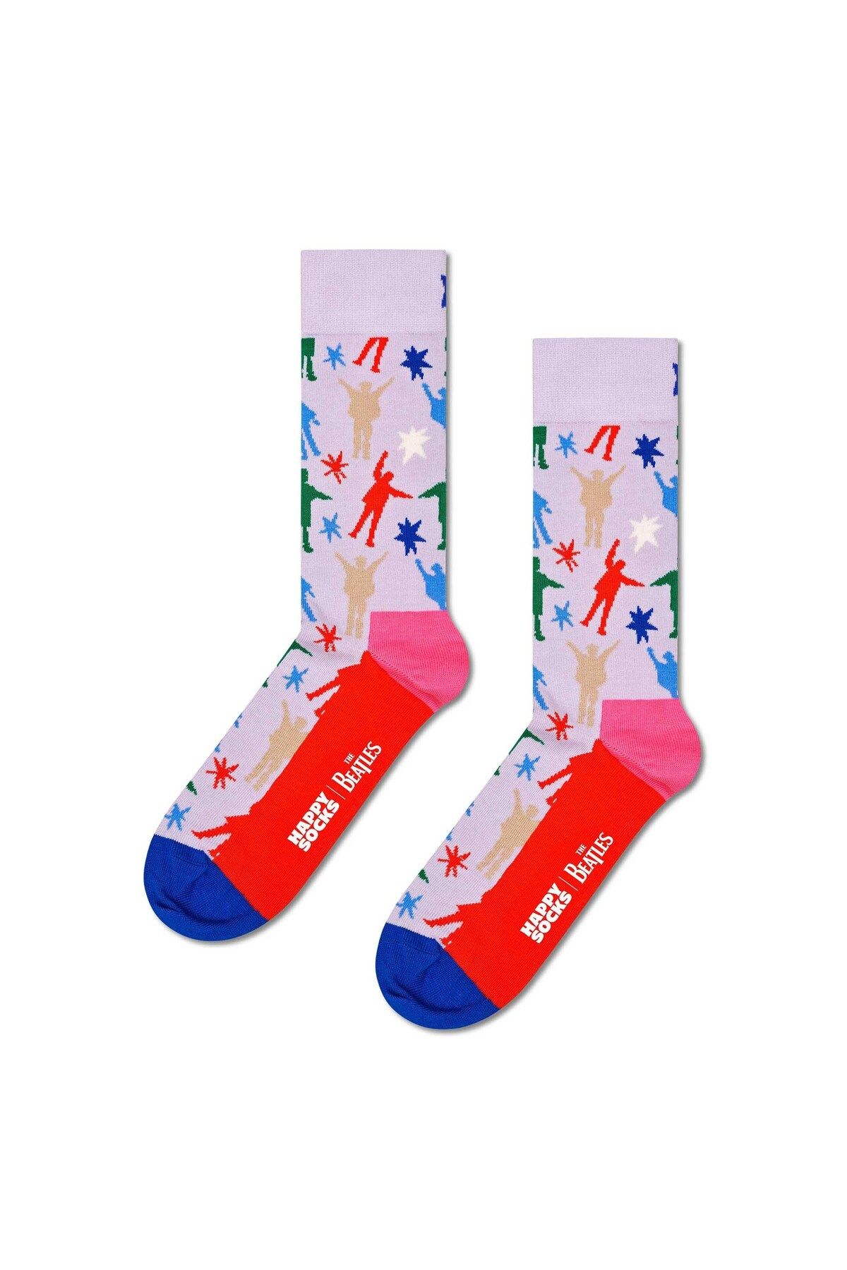 Happy Socks-Unisex Socken, 3er Pack - The Beatles Gift Set, Geschenkbox, Farb-Mix 3