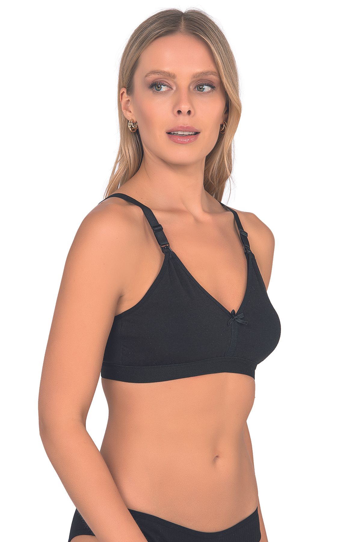 Kompedan-Women's Cotton No Underwire No Padding Empty Cap Maternity Nursing Bra 3