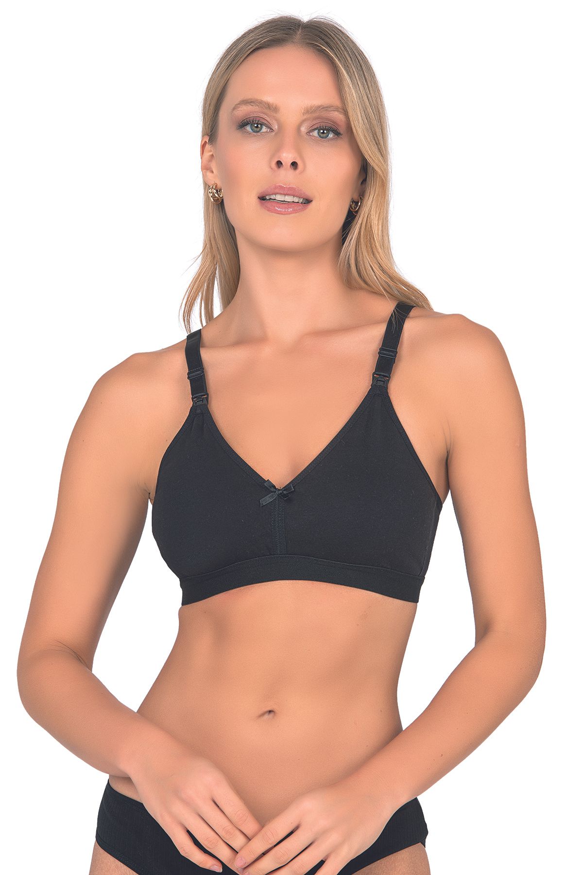 Kompedan-Women's Cotton No Underwire No Padding Empty Cap Maternity Nursing Bra 5