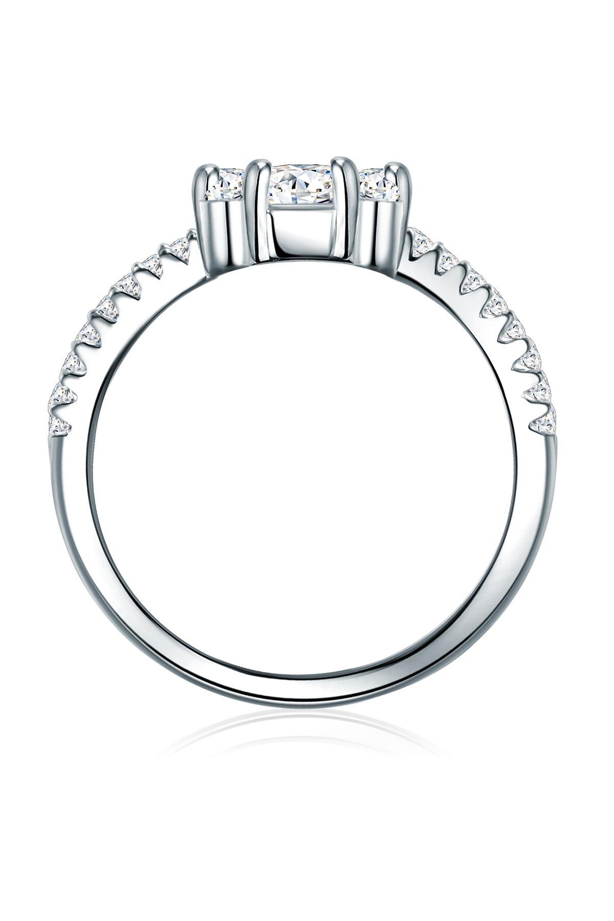 Trilani-Silberring Ring Sterling Silber Zirkonia weiß 3