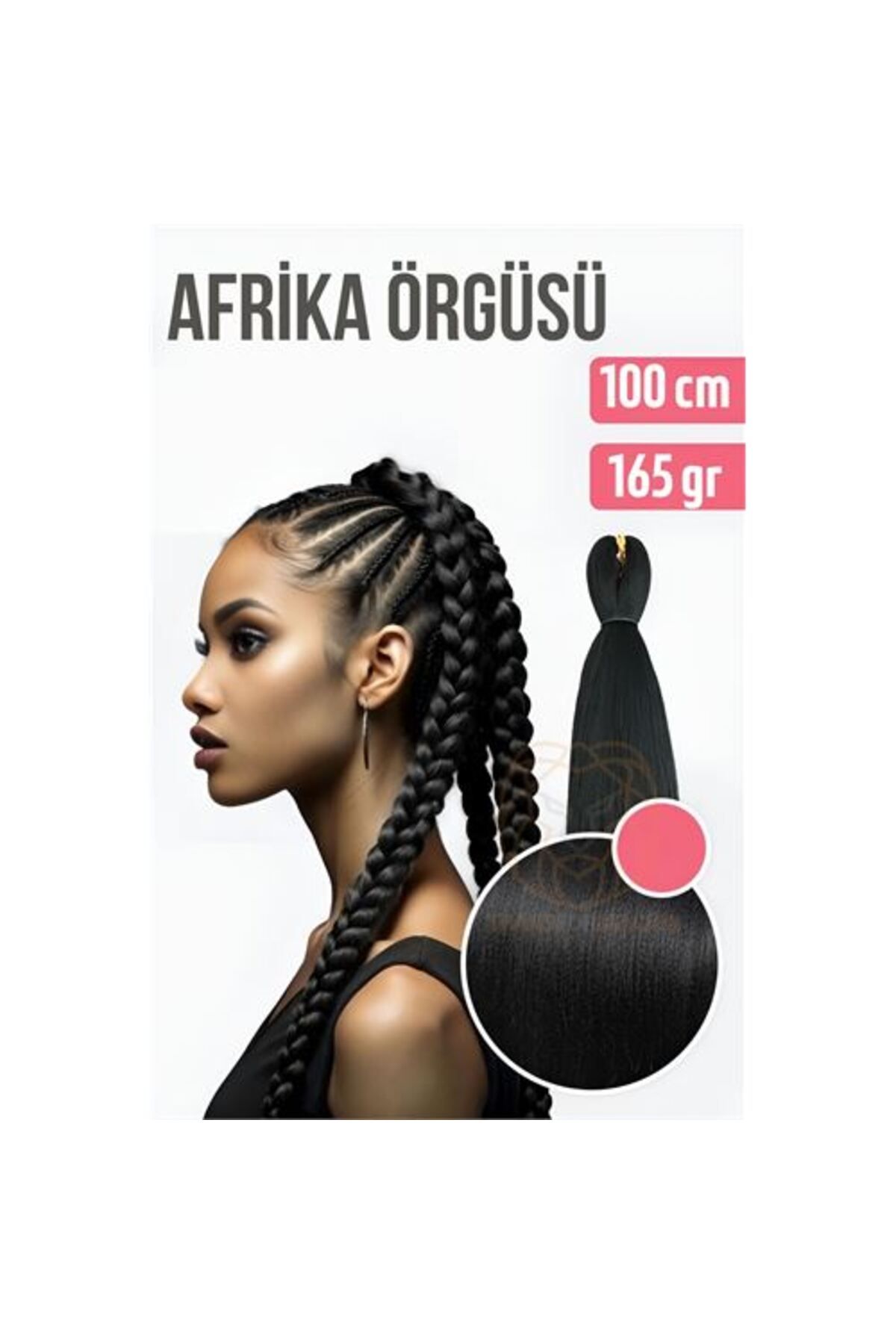 indirimvar Afrika örügüsü Rasta 100 Cm 165 Gr 1091 Siyah