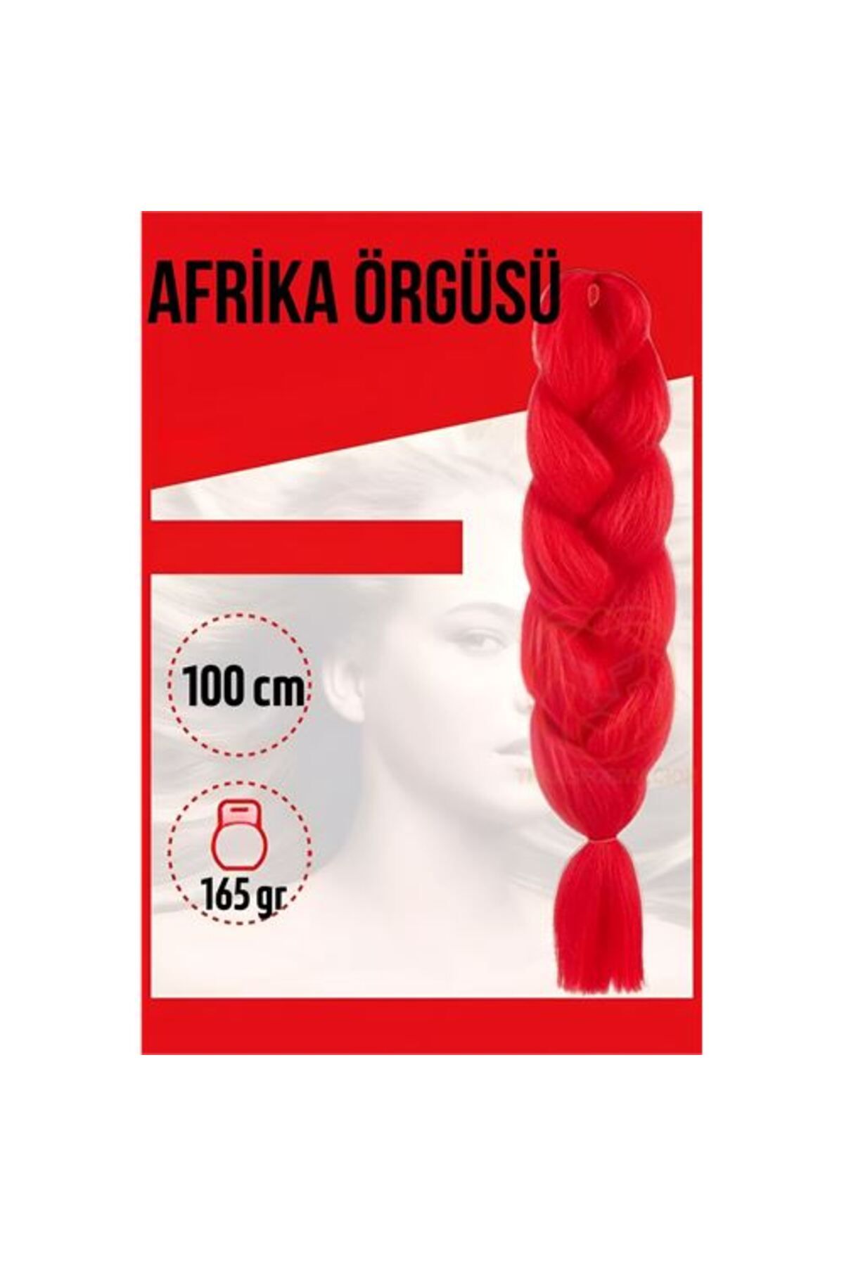 Genel Markalar Afrika örügüsü Rasta 100 Cm 165 Gr 1095 Kırmızı