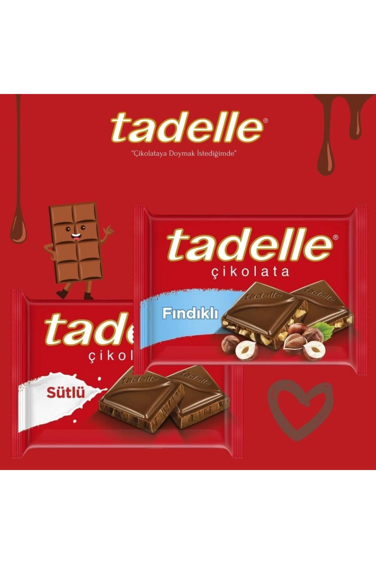 Tadelle Fındıklı+Sütlü Tablet Çikolata 60g