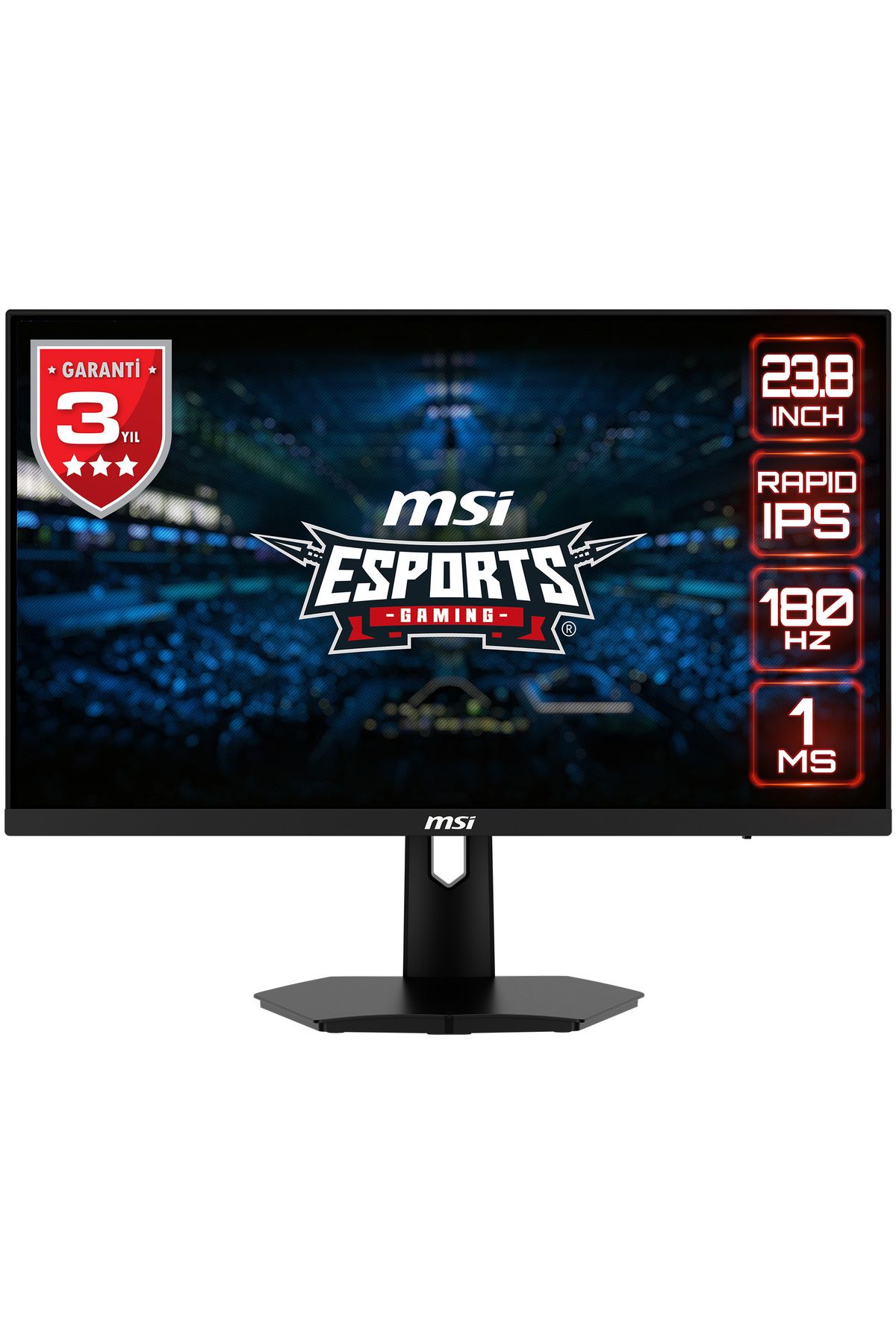 MSI 23.8 G244F E2 1920x1080 (FHD) 16:9 FLAT RAPID IPS 180HZ 1MS FREESYNC PREMIUM GAMING MONITOR