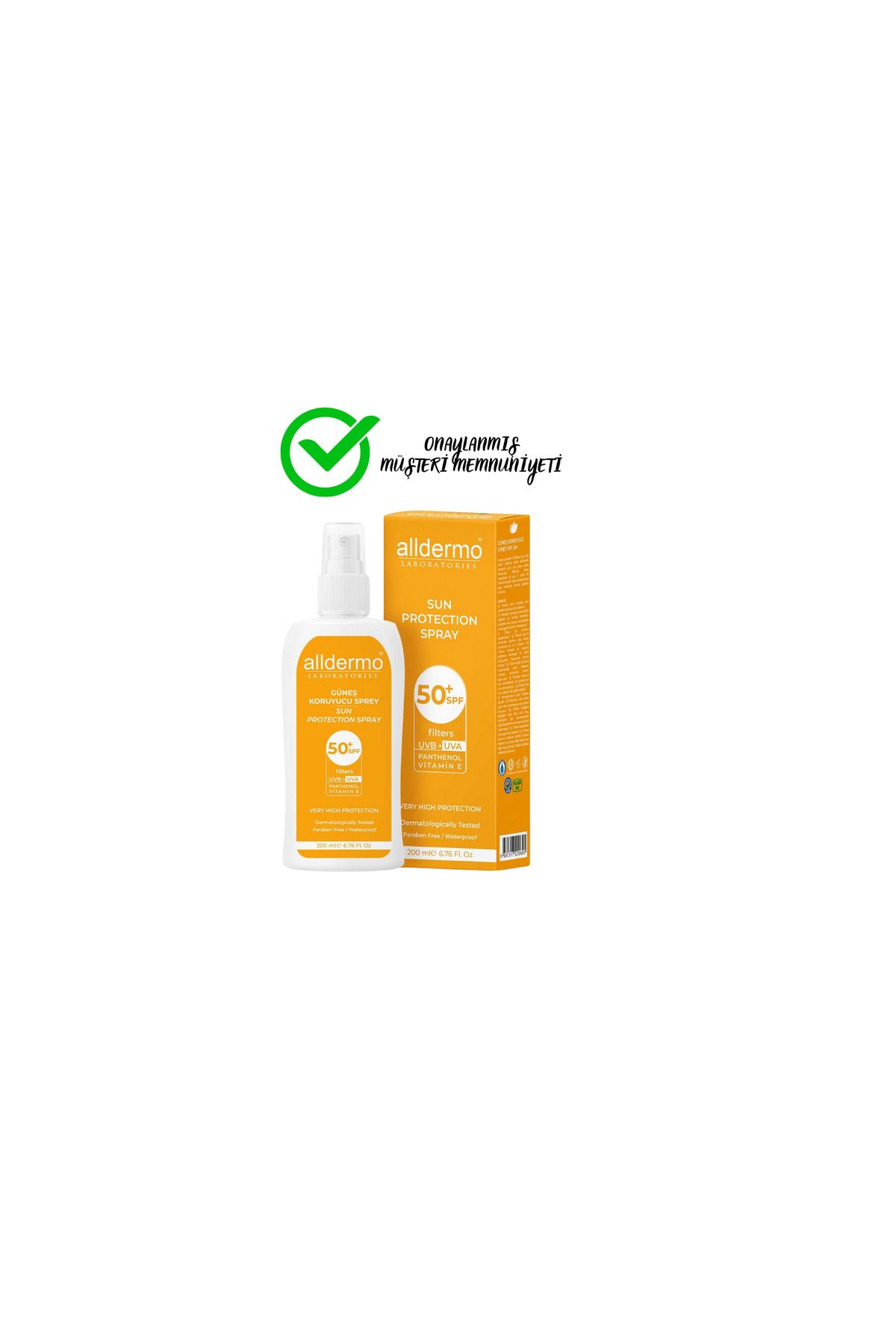 Alldermo Güneş Koruyucu Sprey Spf 50 200 ml