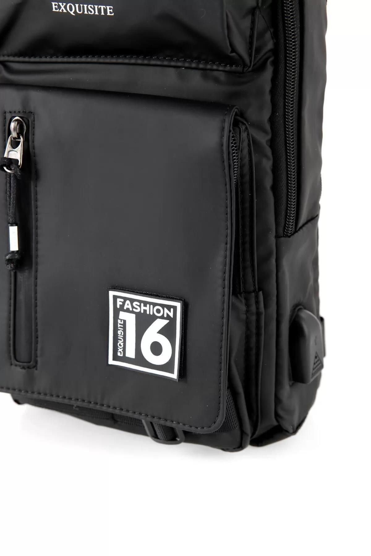 ÇÇS-Black Men's Body Bag Backpack Ççs31183 5