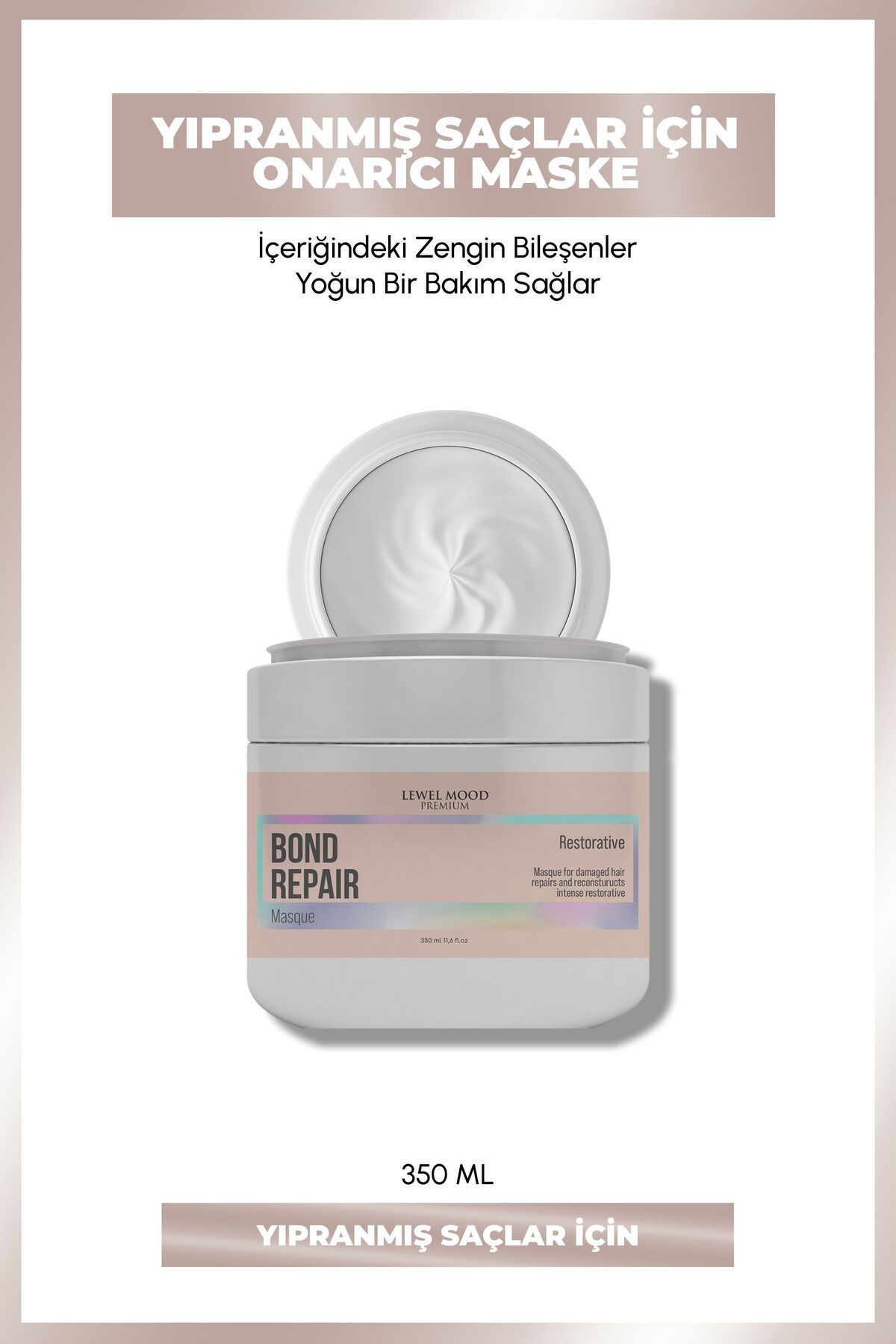 Bond Repair Restorative Aşırı Yıpranmış Saçlar Için Onarıcı Maske 350 ml Level Mod