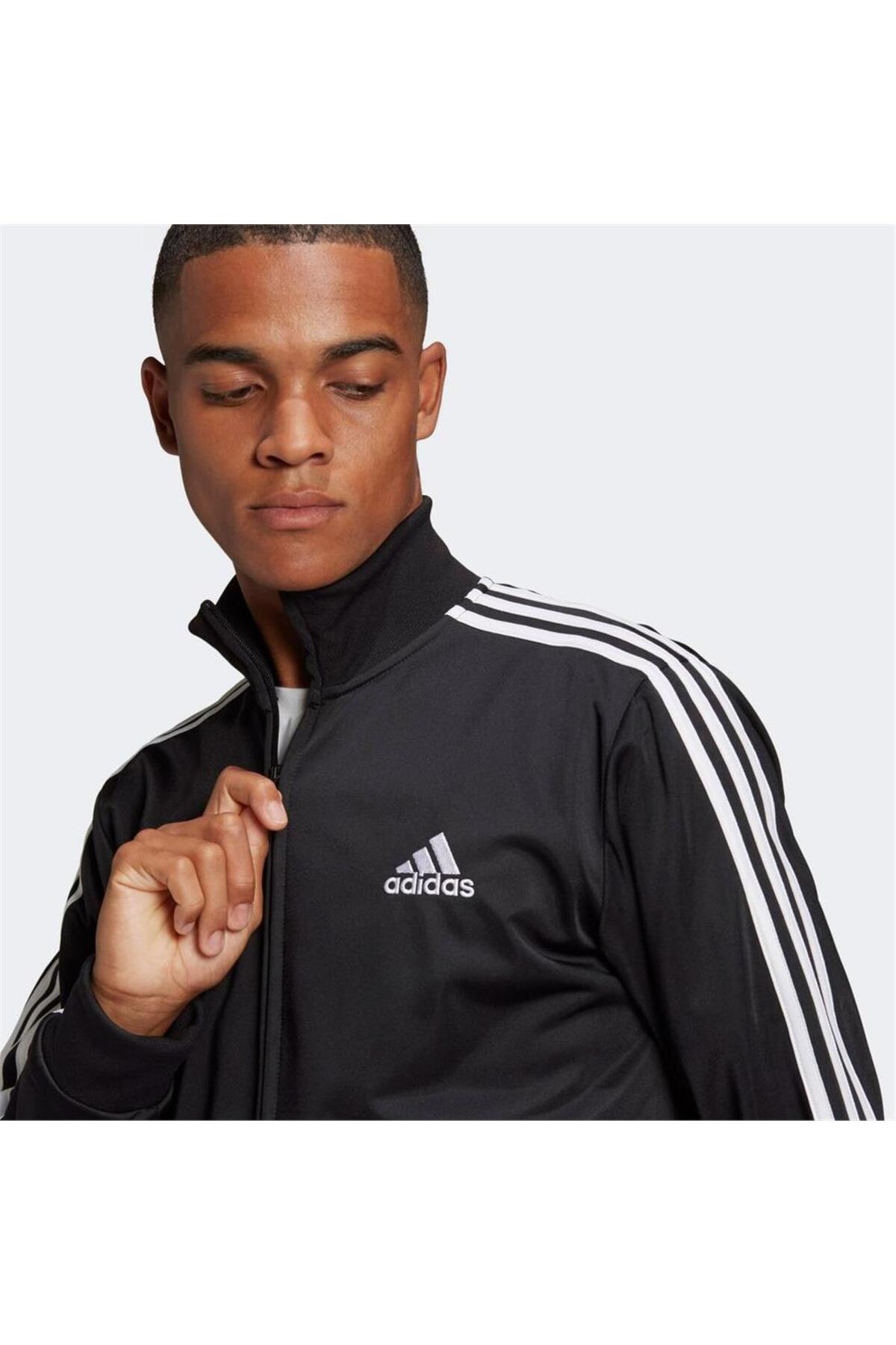 adidas Primegreen Essentials Erkek Siyah Eşofman Takımı (GK9651) görsel 3