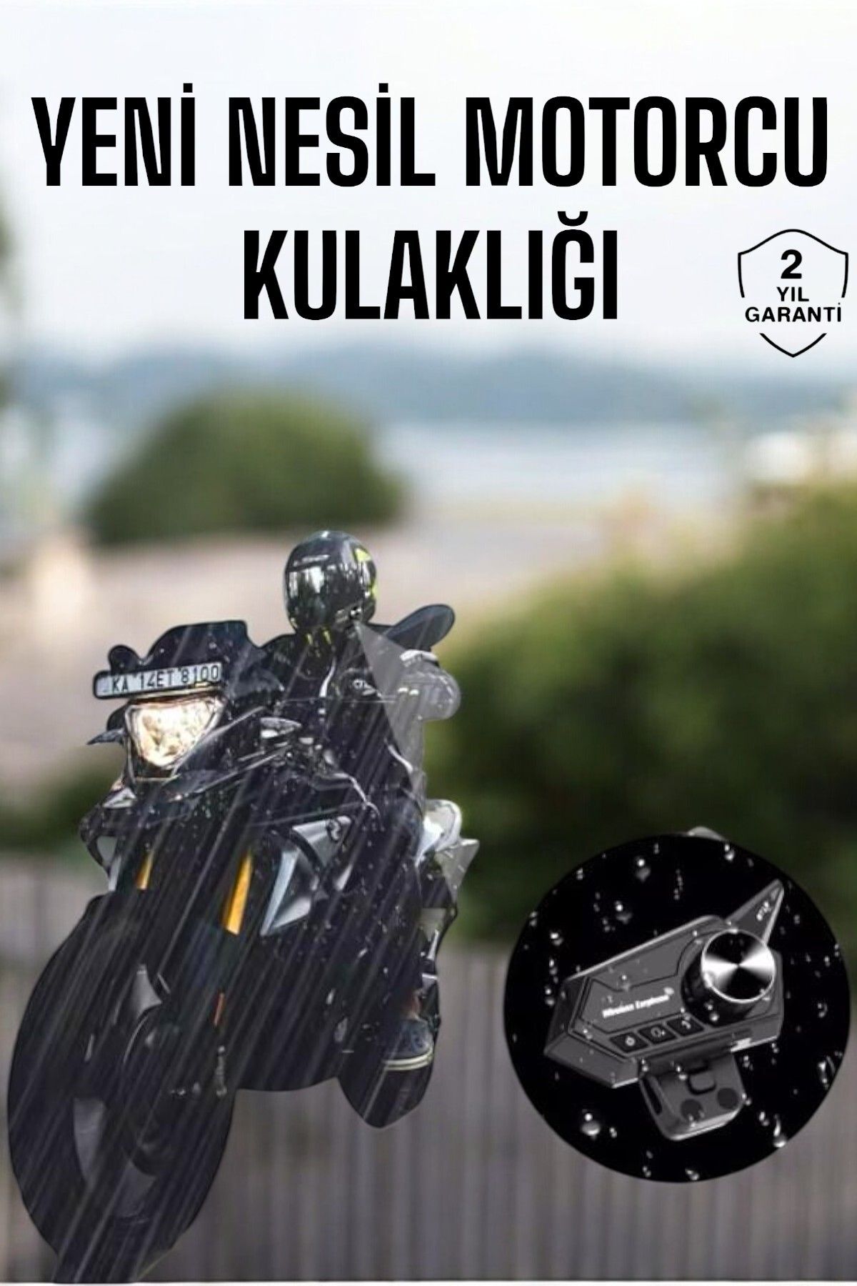 UCUZTEKNO BT18 İntercom Kask Kulaklığı Motorcu Kulaklığı ANC Özelliği