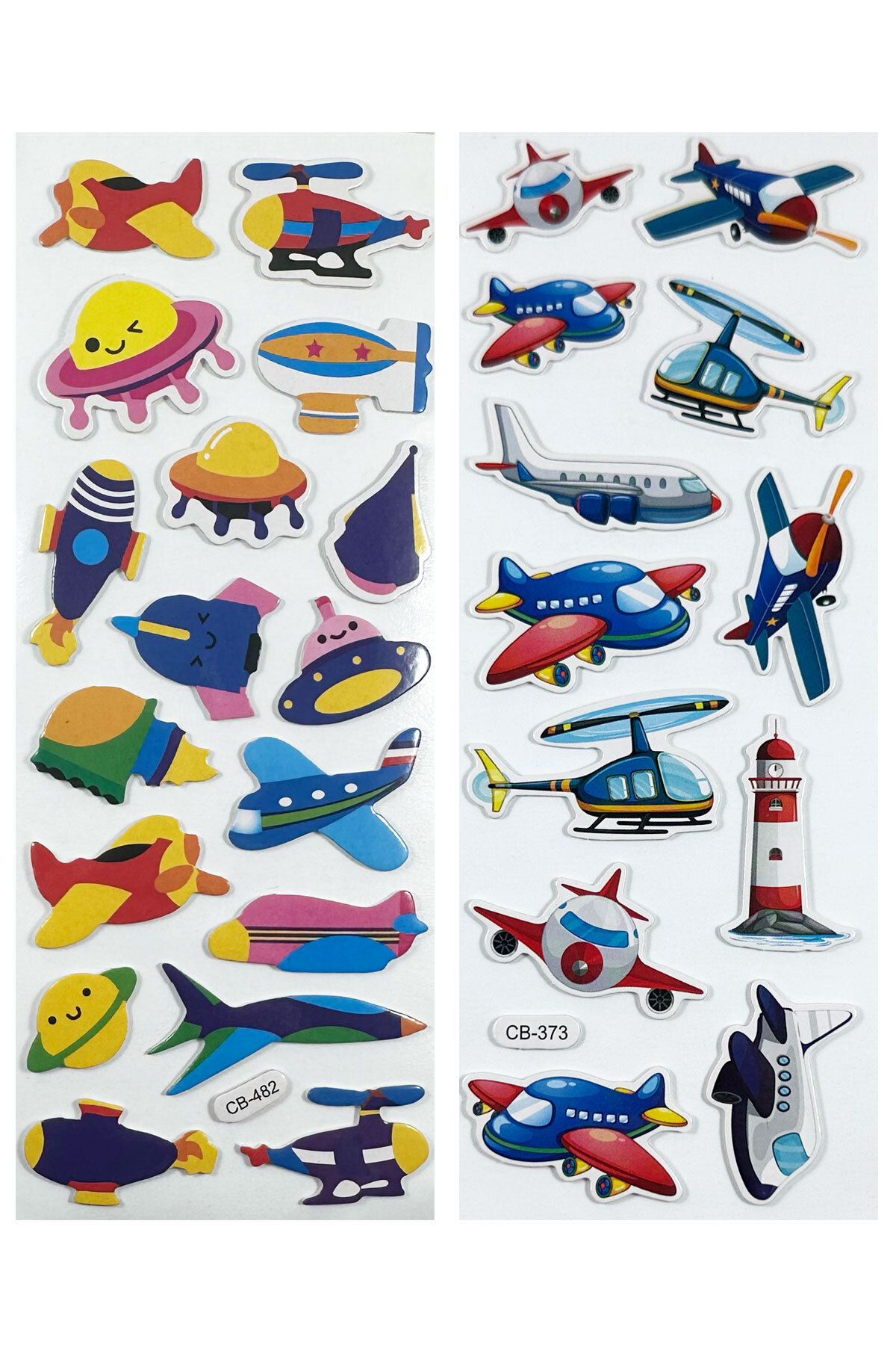 SİHİRLİ AYAKLAR-3D Space Planet Themed 150+ Color Sticking Book Notebook Stickers - Set of 10 4