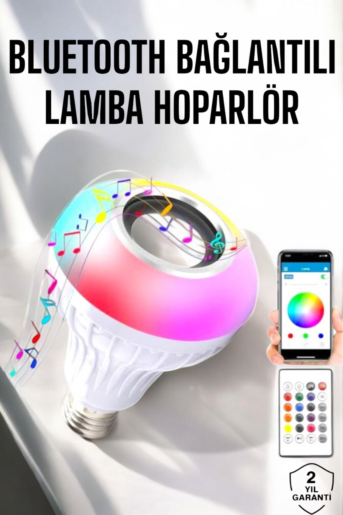 UCUZTEKNO Lamba Led Hoparlör Dayanıklı ve Uzun Ömürlü Bluetooth Hoparlör