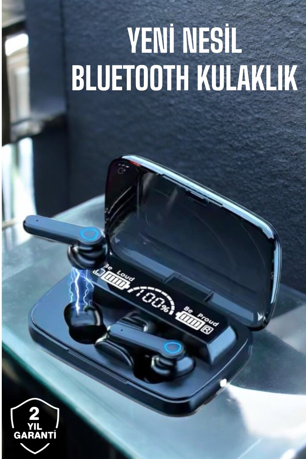 Boskord Bluetooth Kulaklık Powerbankli Dijital Göstergeli Dokunmatik Kontrol