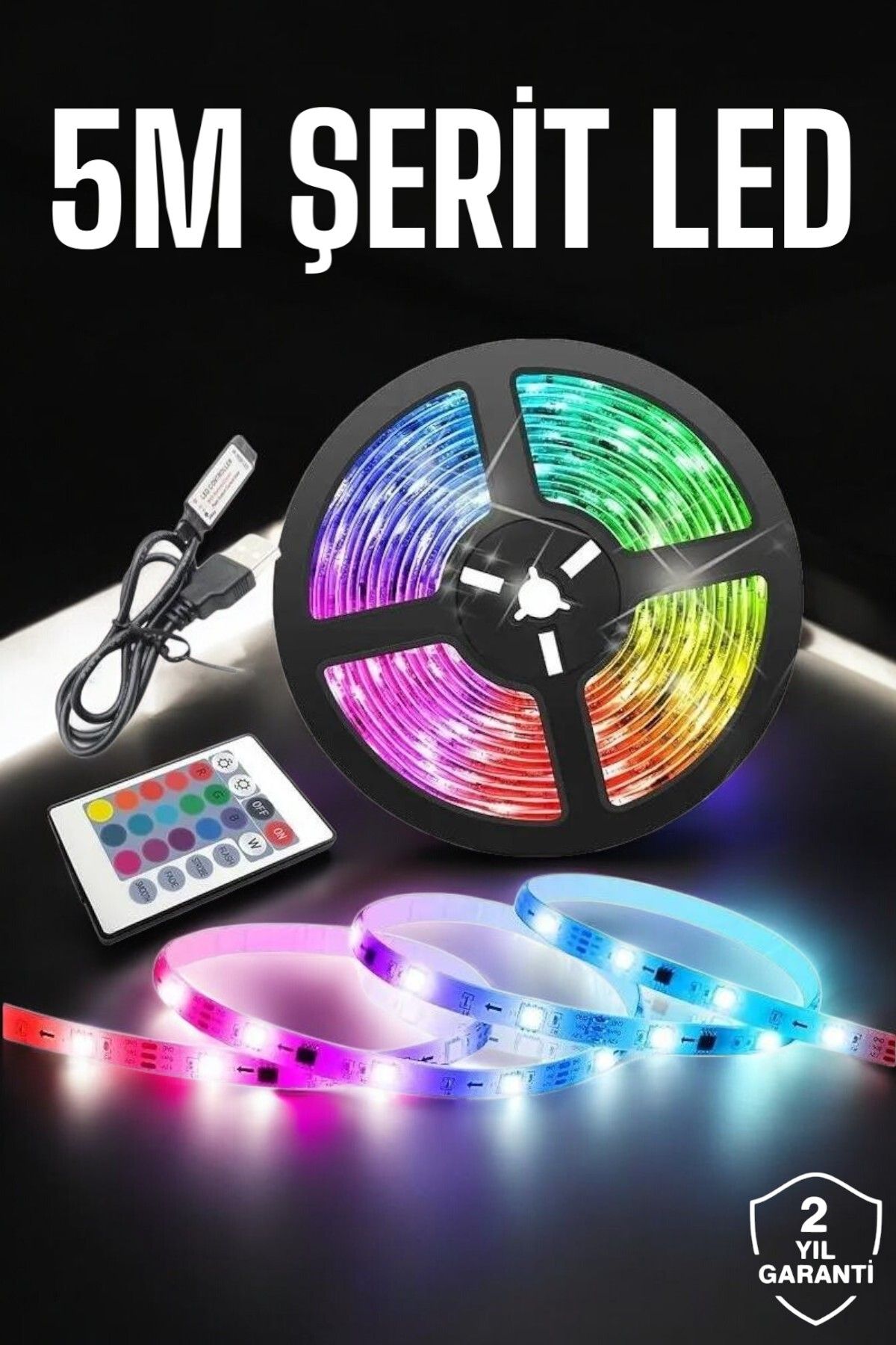 techthore Led Işık 5 Metre Şerit Led RGB Işıklı