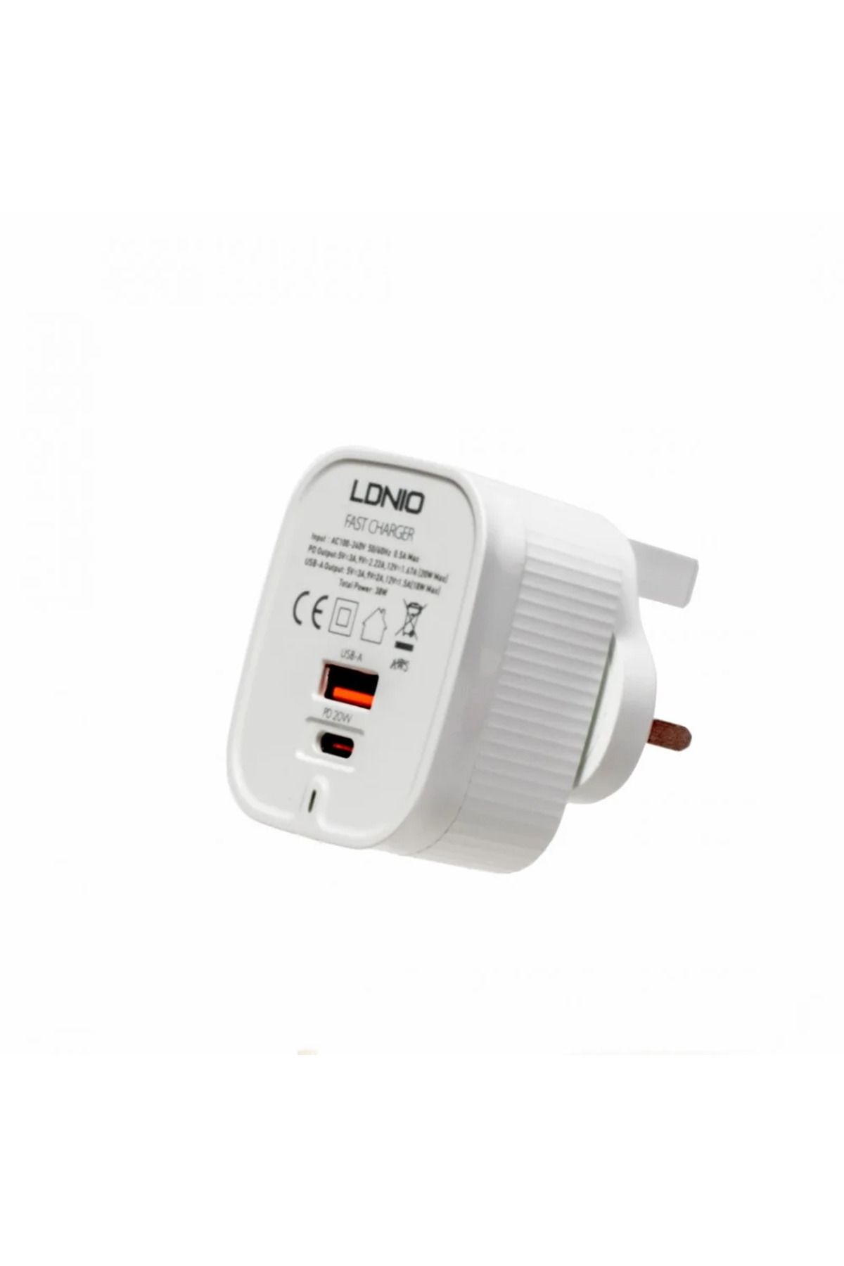 LDNIO-Fast Charger- PD+Auto - ID   38W Max 3