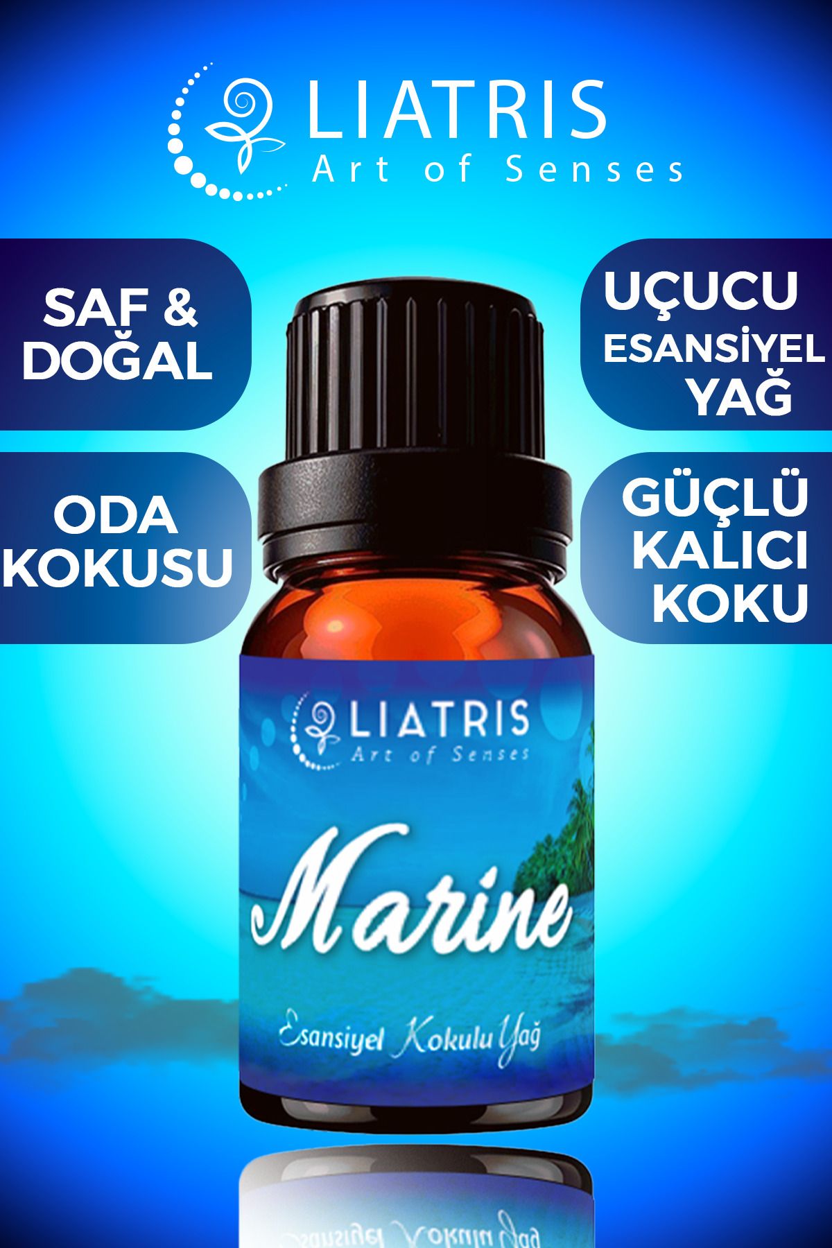 liatris Marine esansiyel uçucu yağ,hava nemlendirici,buhurdanlık,oda parfümü 10ml %100 Saf & doğal koku