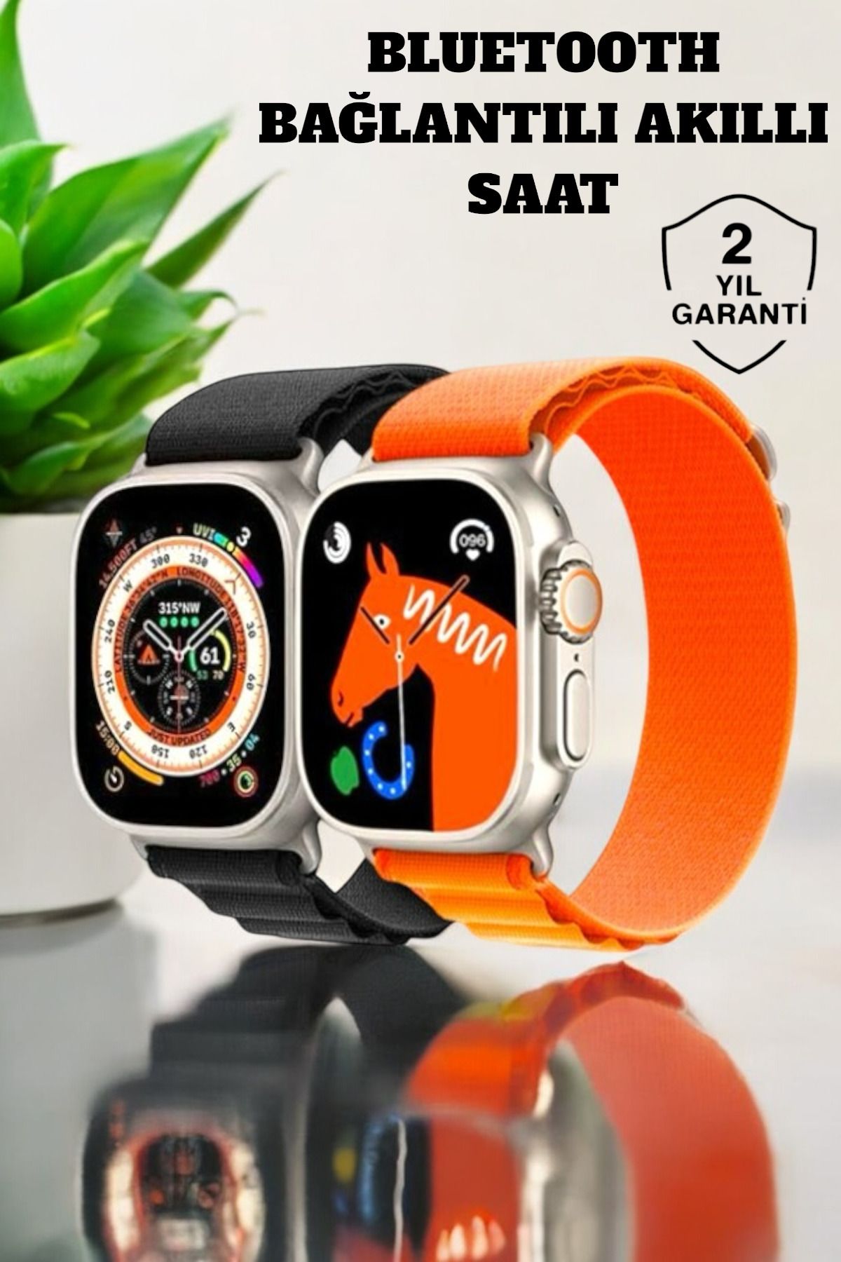 ASTRALTECH Bluetooth Bağlantılı 49MM Dokunmatik Akıllı Saat Sağlık ve Spor Takip Özellikli