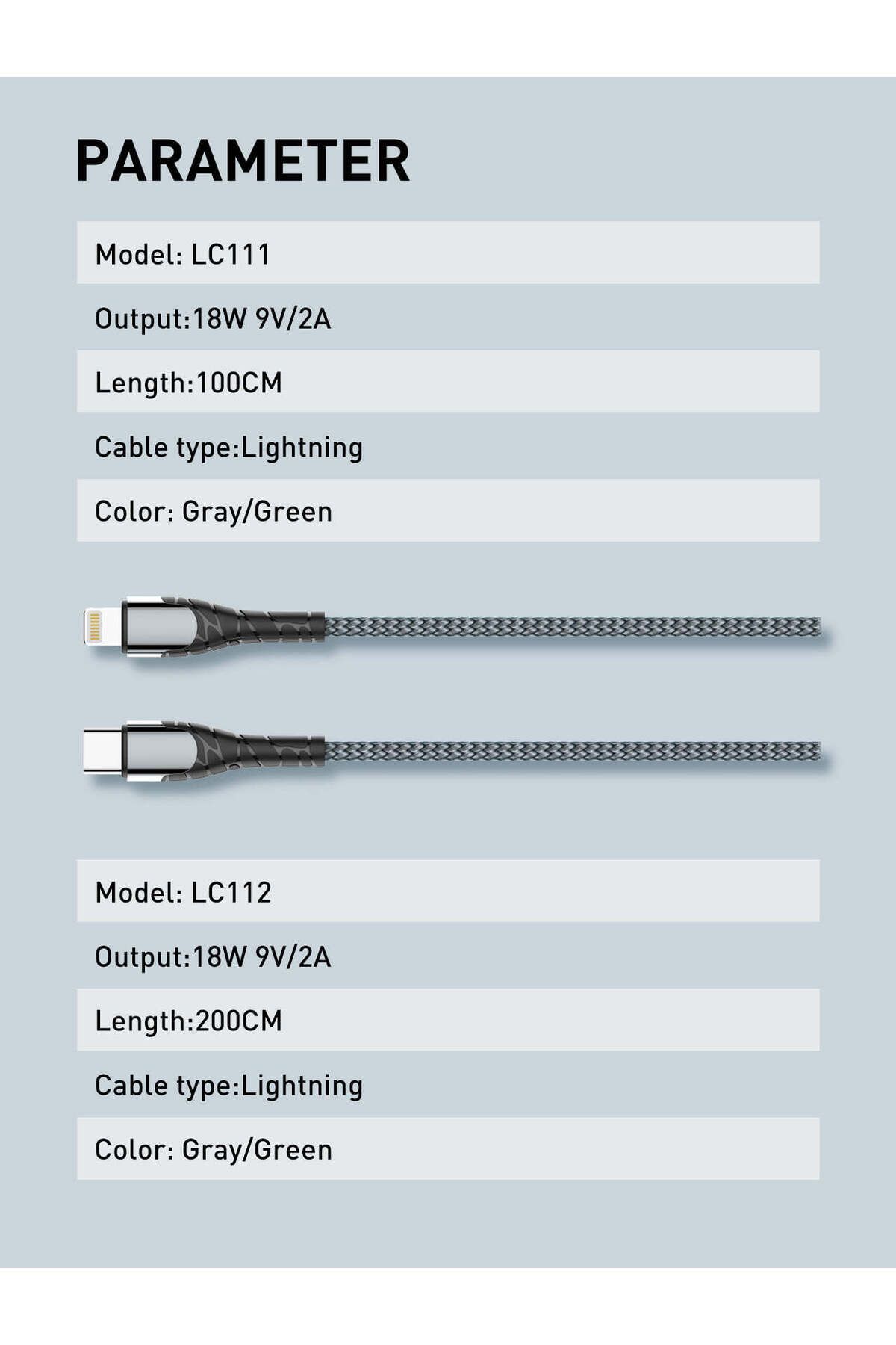 LDNIO-كابل بيانات USB-C إلى Lightning / شحن سريع - 30 واط / 1 متر 4