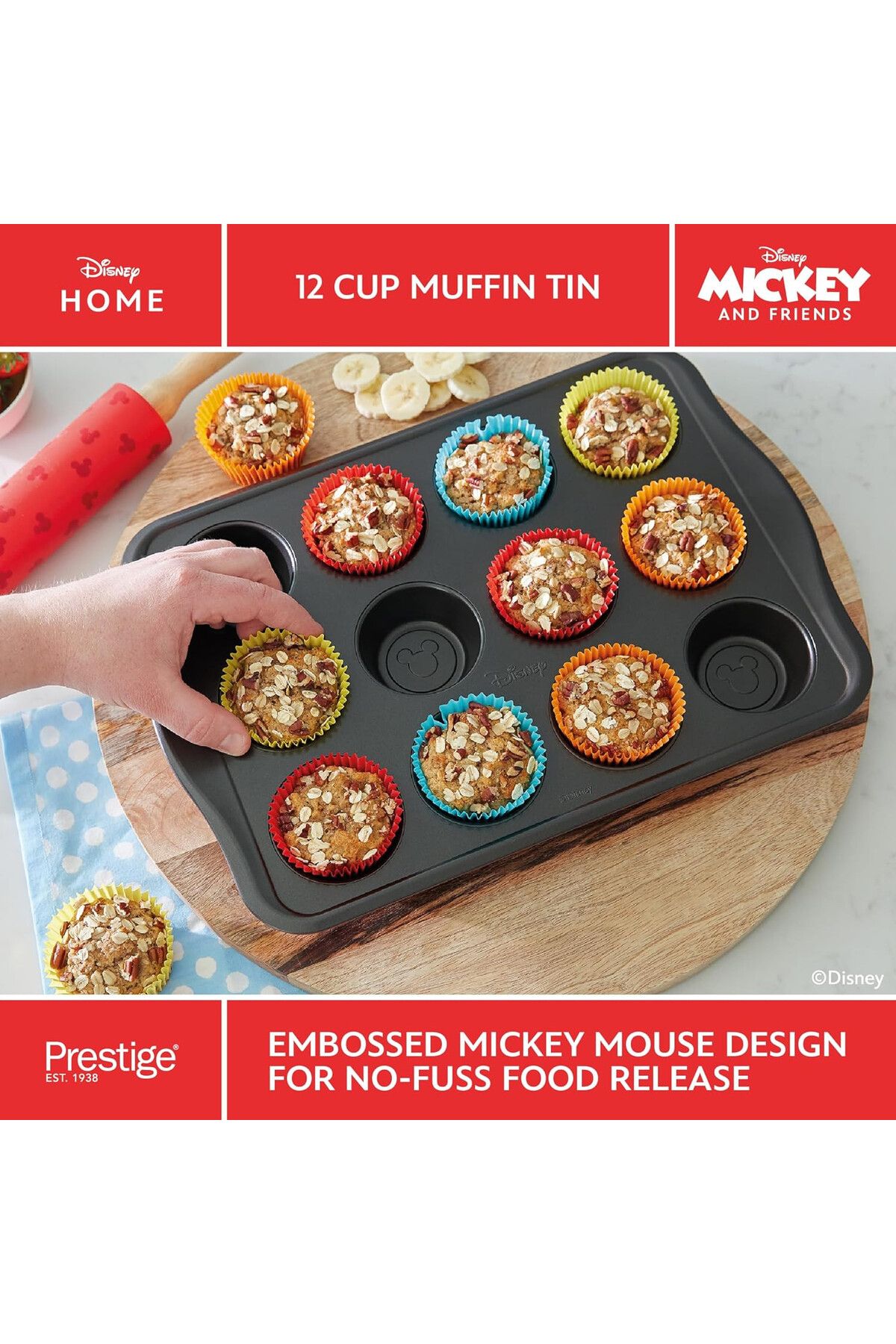 Prestige-X DISNEY BAKEWARE MUFFIN TIN 12 CUP 4