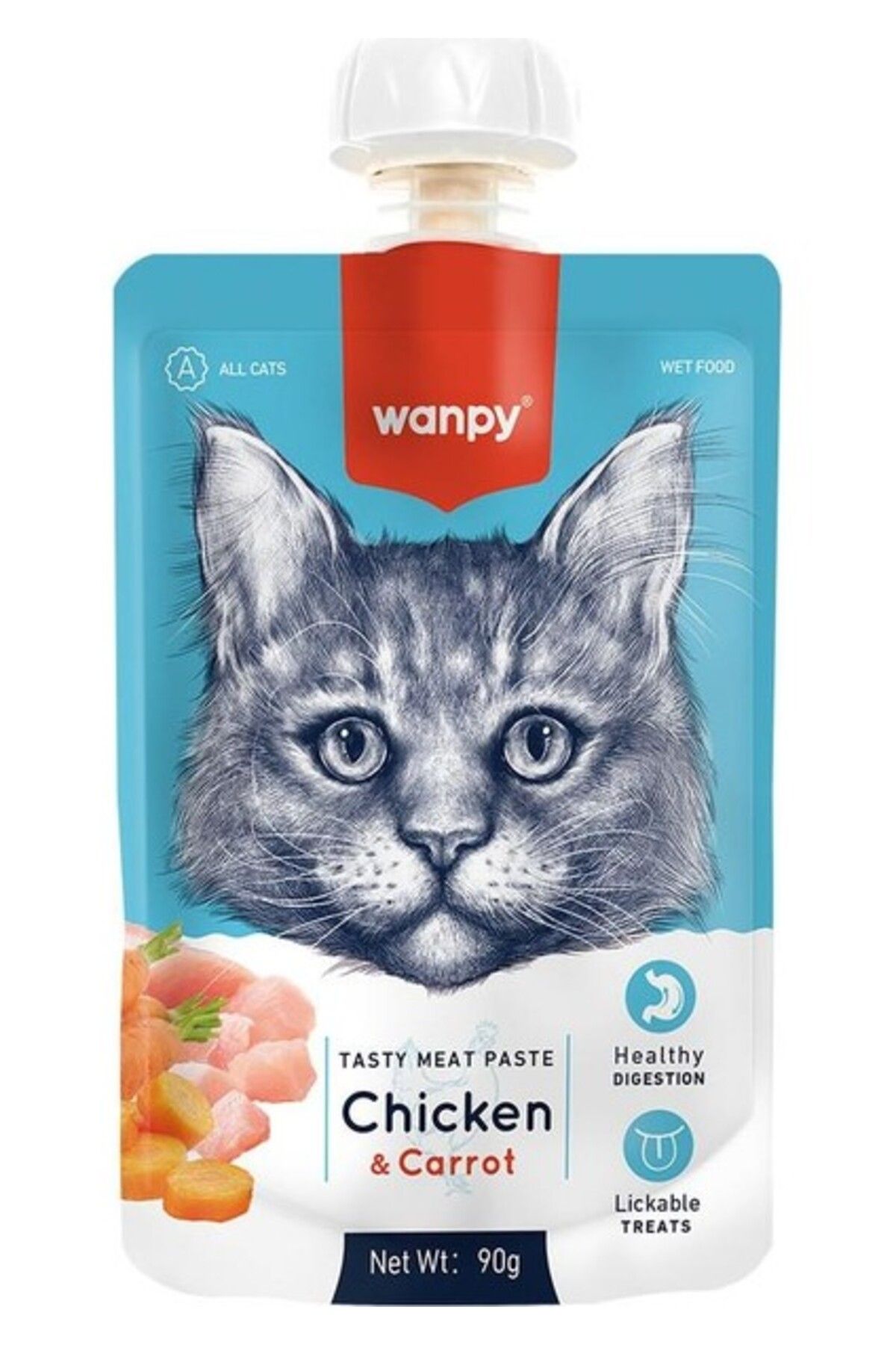 Orqinel Wanpy Taze Tavuklu&havuçlu Kedi Et Ezmesi 90 gr