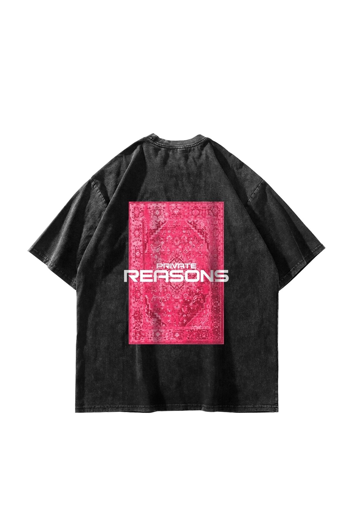 Tarzsokak Vırtual Tracks Baskılı Oversize Unisex Yıkamalı Siyah
