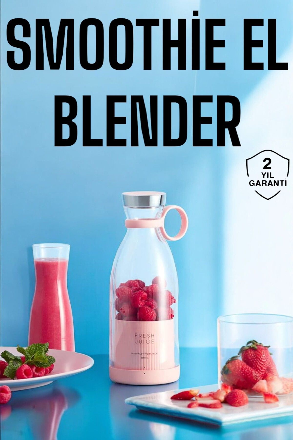 teknodayım El Blender Bardak Blender Şarjlı Taşınabilir Meyve Sıkcağı Smoothie