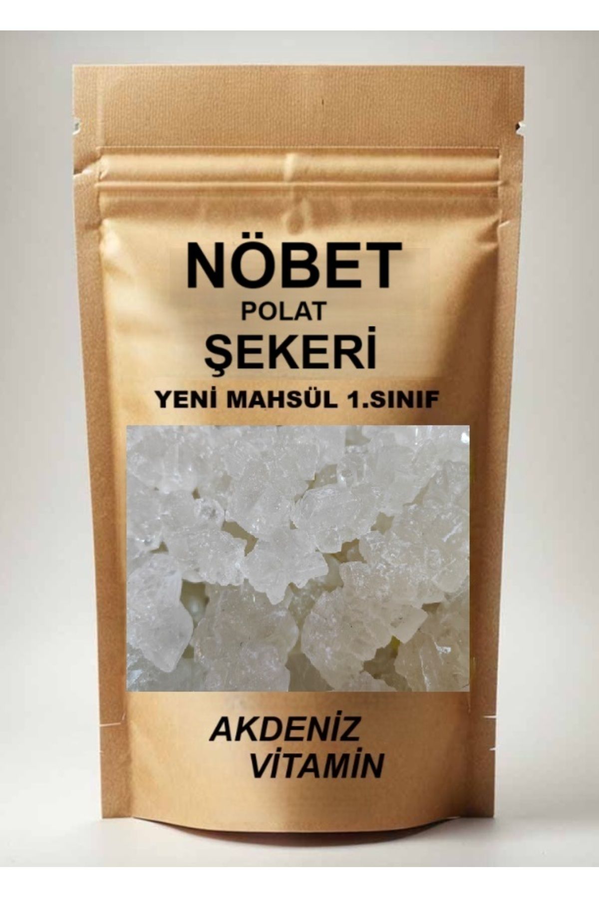 AKDENİZ VİTAMİN % 100 Doğal Nöbet Şekeri , Polat Şekeri , Nebat Şekeri 100 Gr