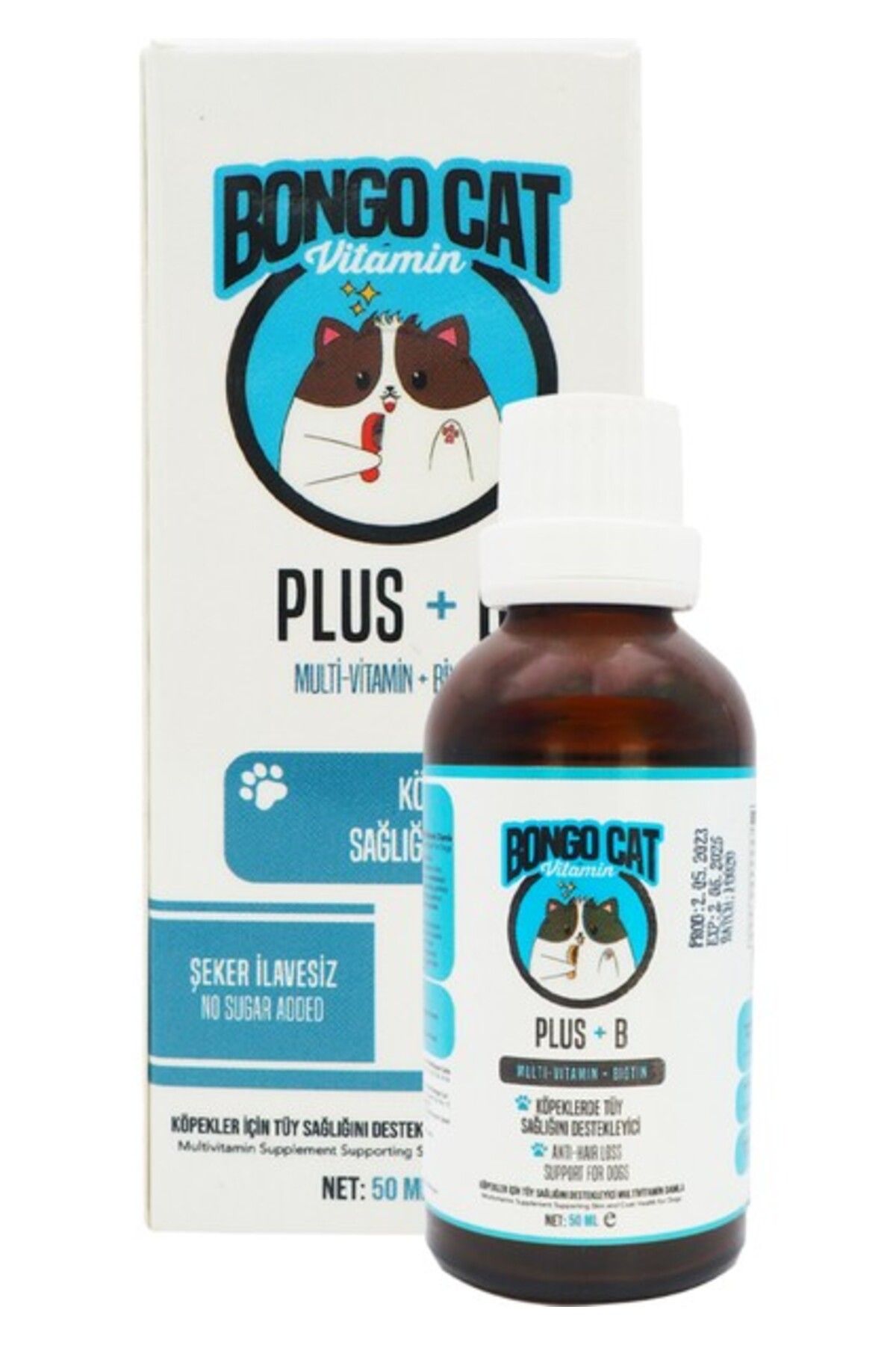 BONGO CAT Plus B For Dogs - 50ml (KÖPEKLER IÇİN TÜY SAĞLIĞI DESTEKLEYİCİ DAMLA)
