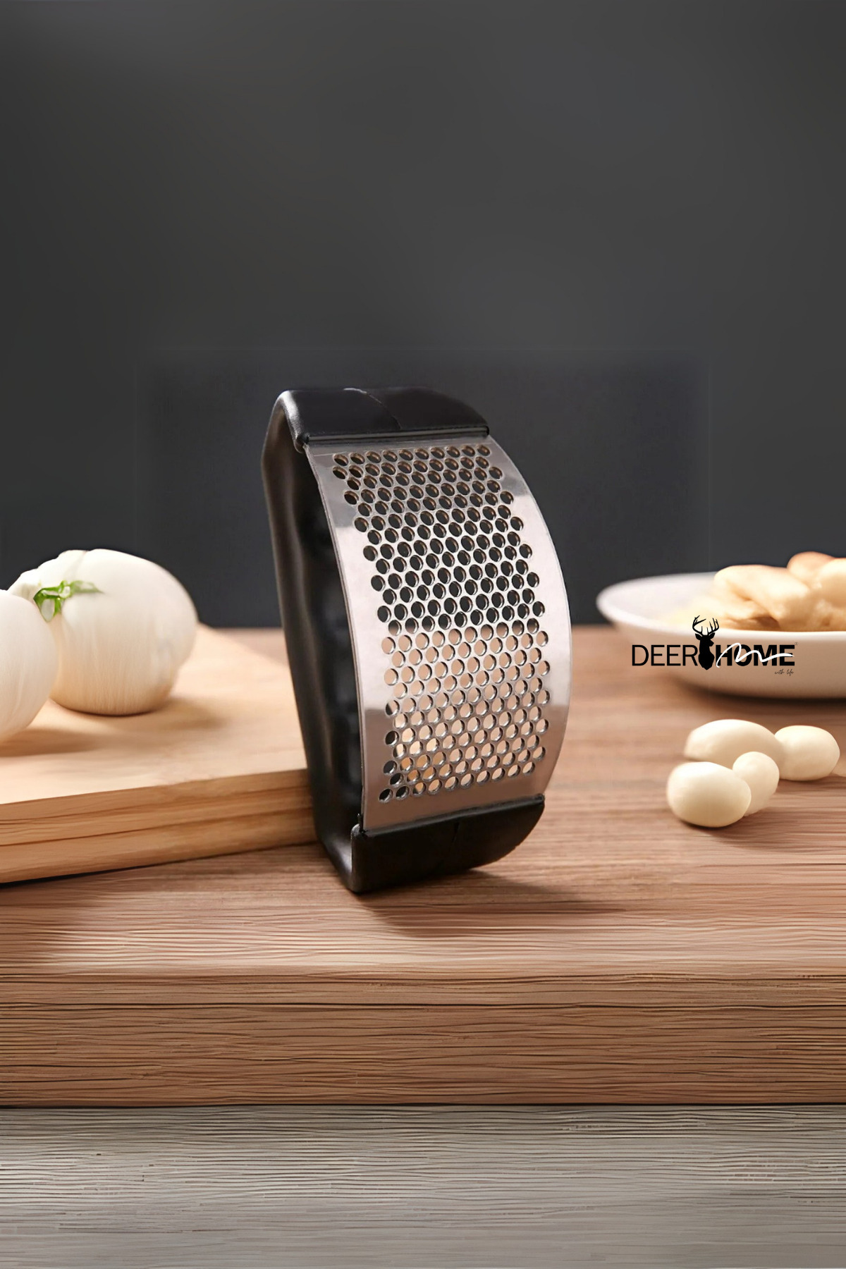 Genel Markalar Plastik Tutma Saplı Paslanmaz Çelik Sarımsak Ezici