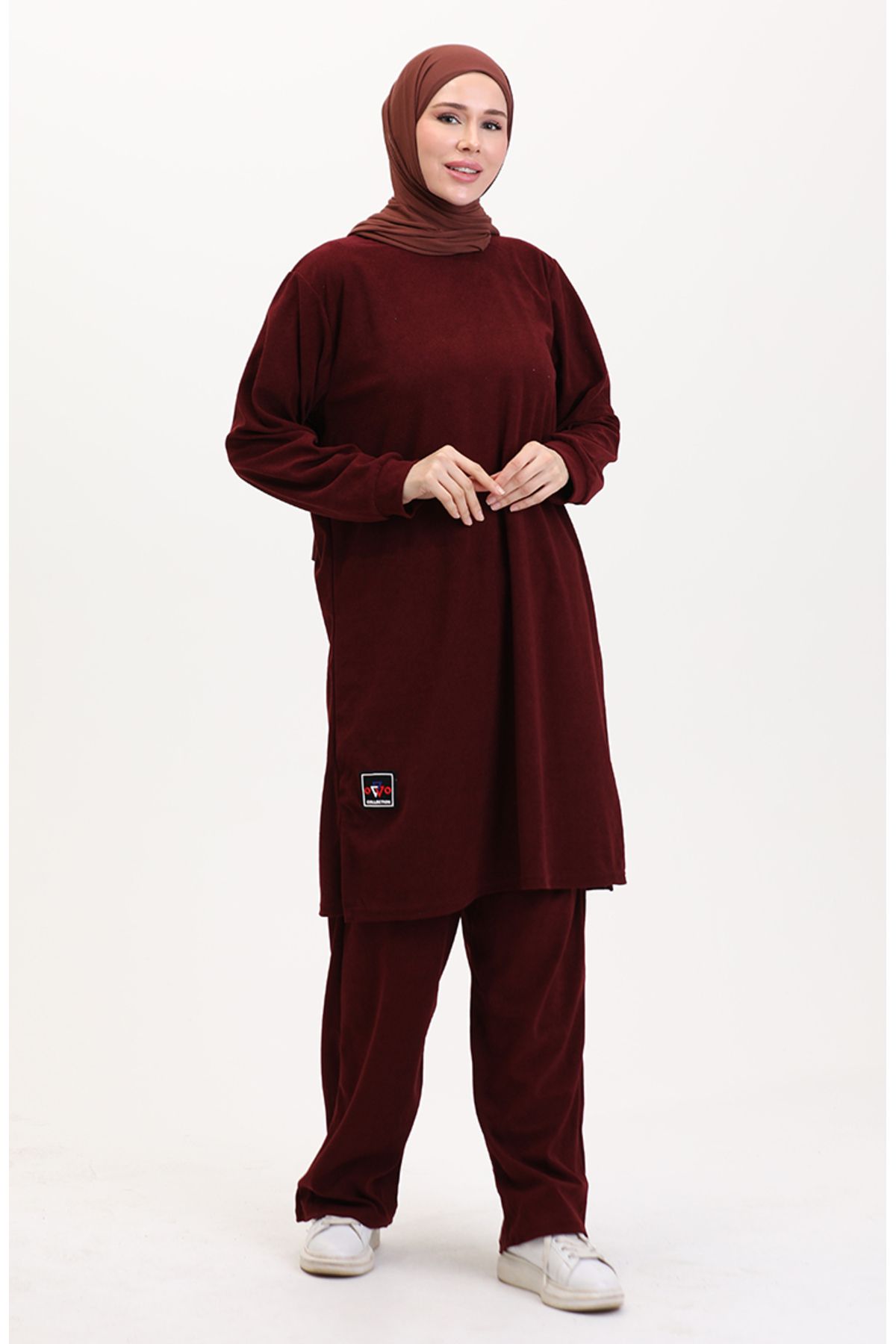 sefamerve-Sada tuniky a kalhot Claret Red - 0565-04 2