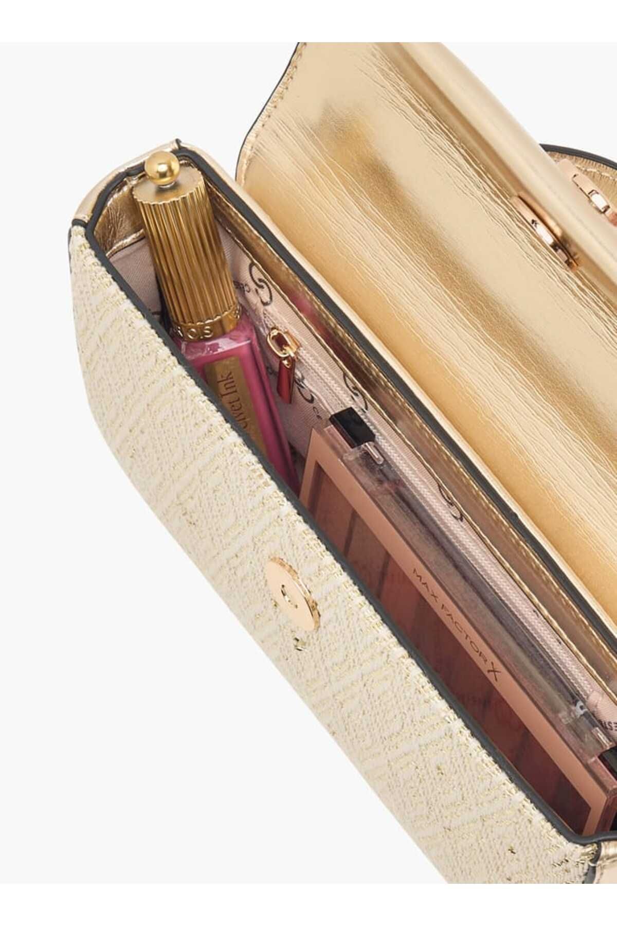 Celeste-Textured Satchel Bag with Detachable Strap and Top Handle 6