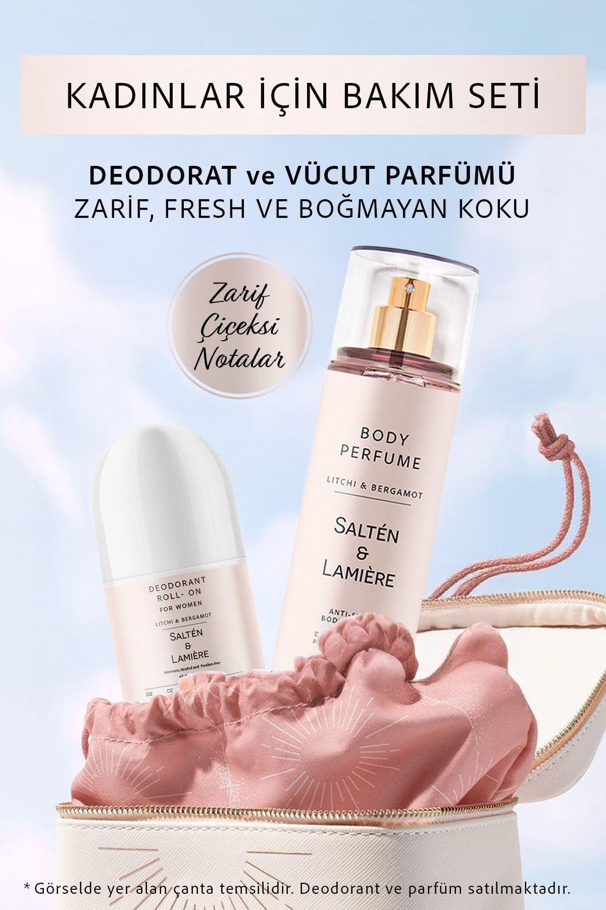 Salten Lamıere Koltuk Altı Roll On Terleme ve Ter Kokusu Önleyici Vücut Parfümü Çiçeksi ve Yasemin Kokulu Body Mist