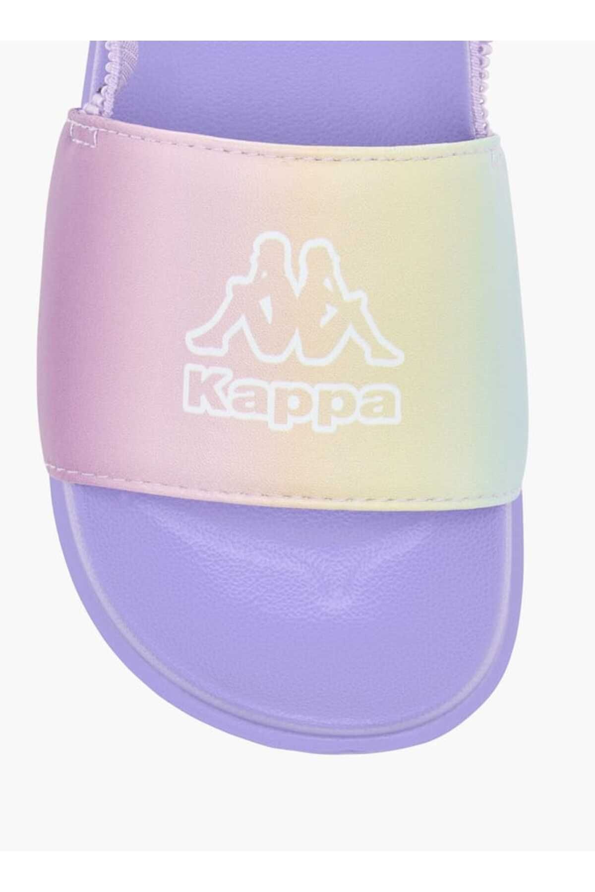 Kappa-Girls' Logo Print Slides with Elasticated Strap 3