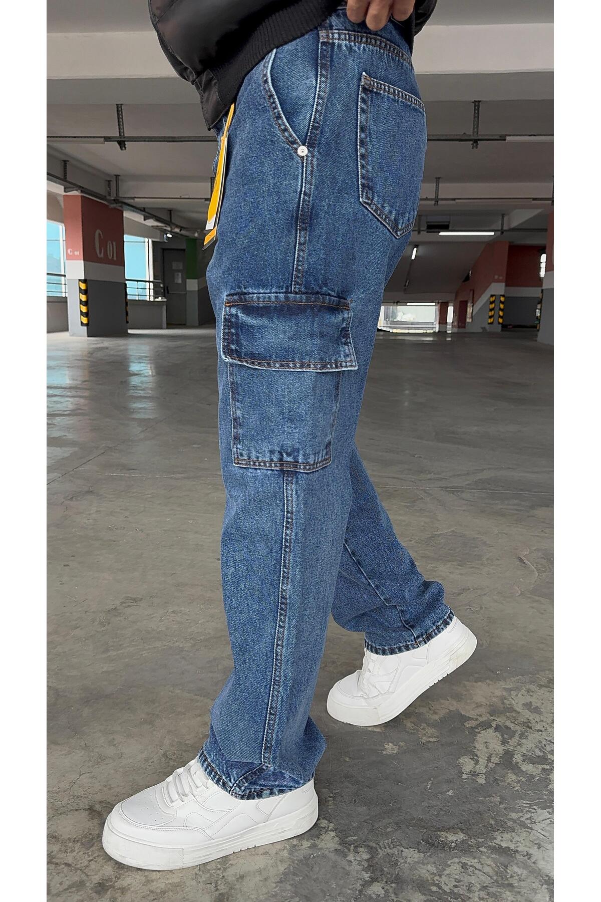 DARK BLUE BAGGY CARGO — آبی 2544 — تصویر 2 از 3