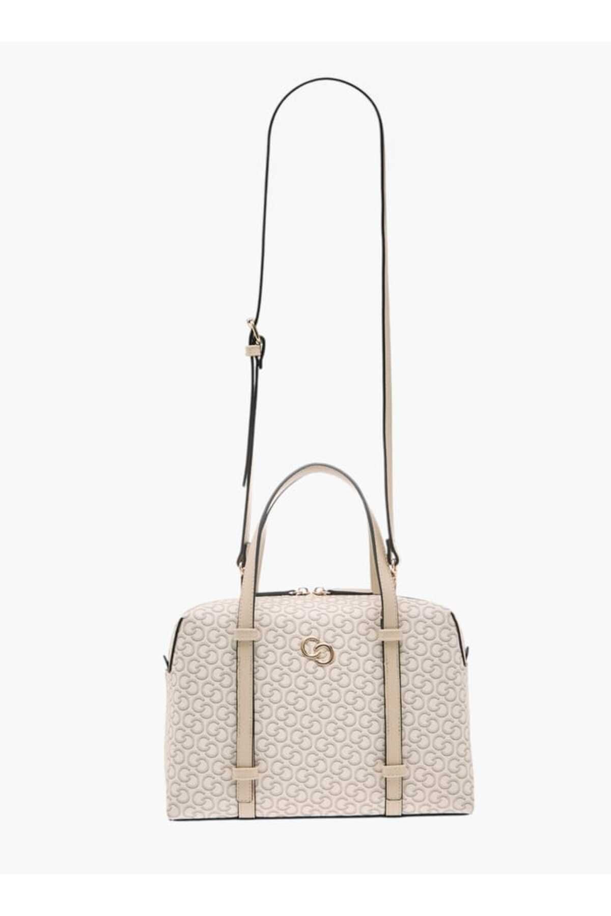 Celeste-Monogram Print Tote Bag with Detachable Strap and Handles 2