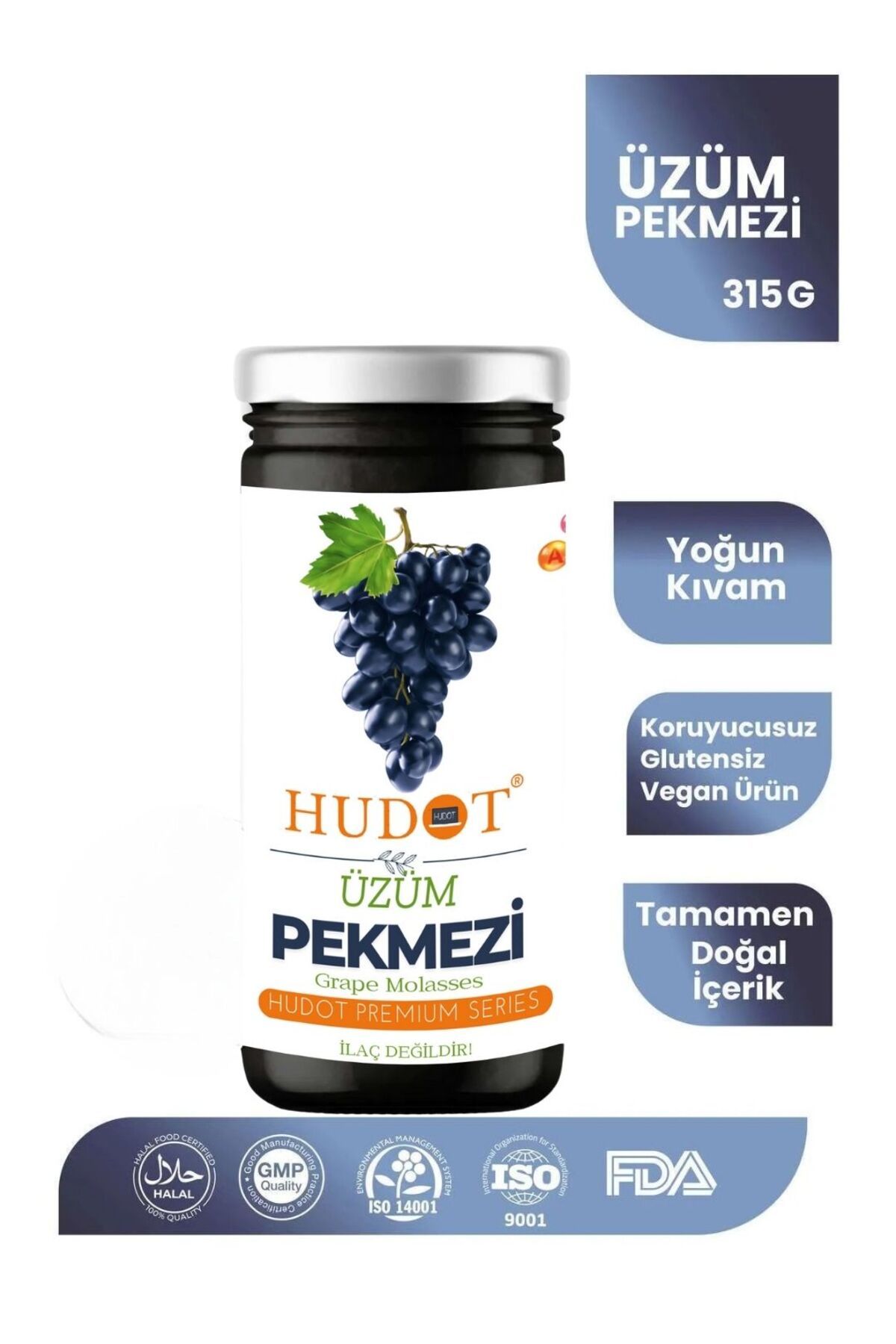 HUDOT Üzüm Pekmezi Net 315 gr Hudot Gurme Premium