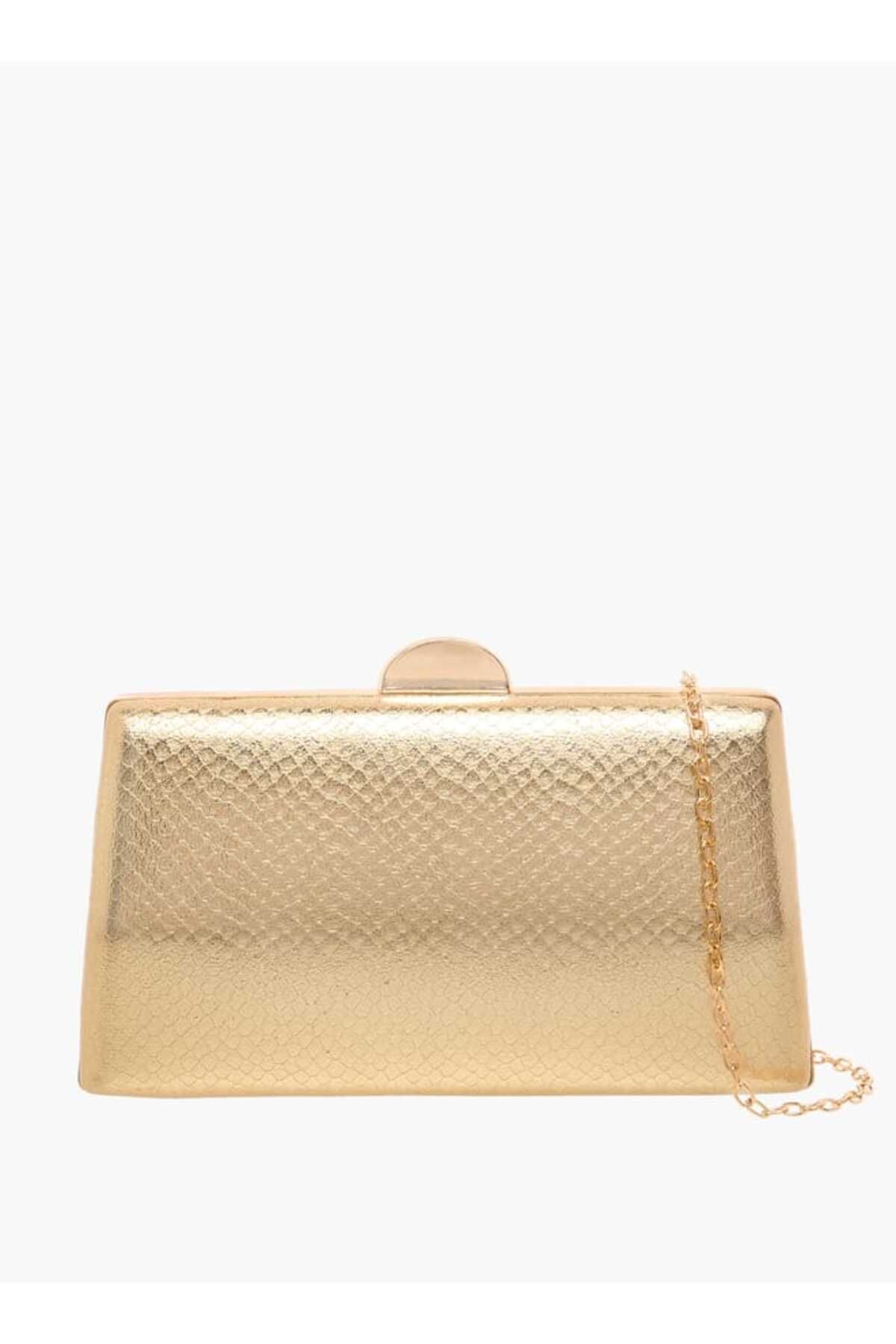 Flora Bella by Shoexpress-Flora Bella Textured Clutch with Flap Closure and Chain Strap 1